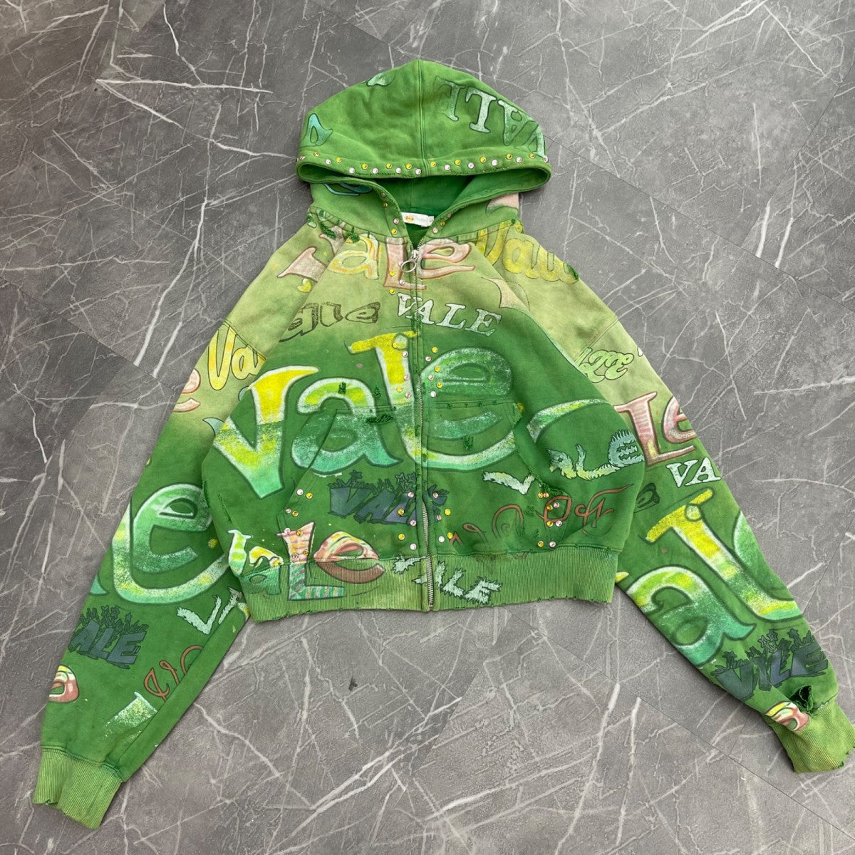 Vale Forever Spearmint Zip Up Hoodie Green - Image 1