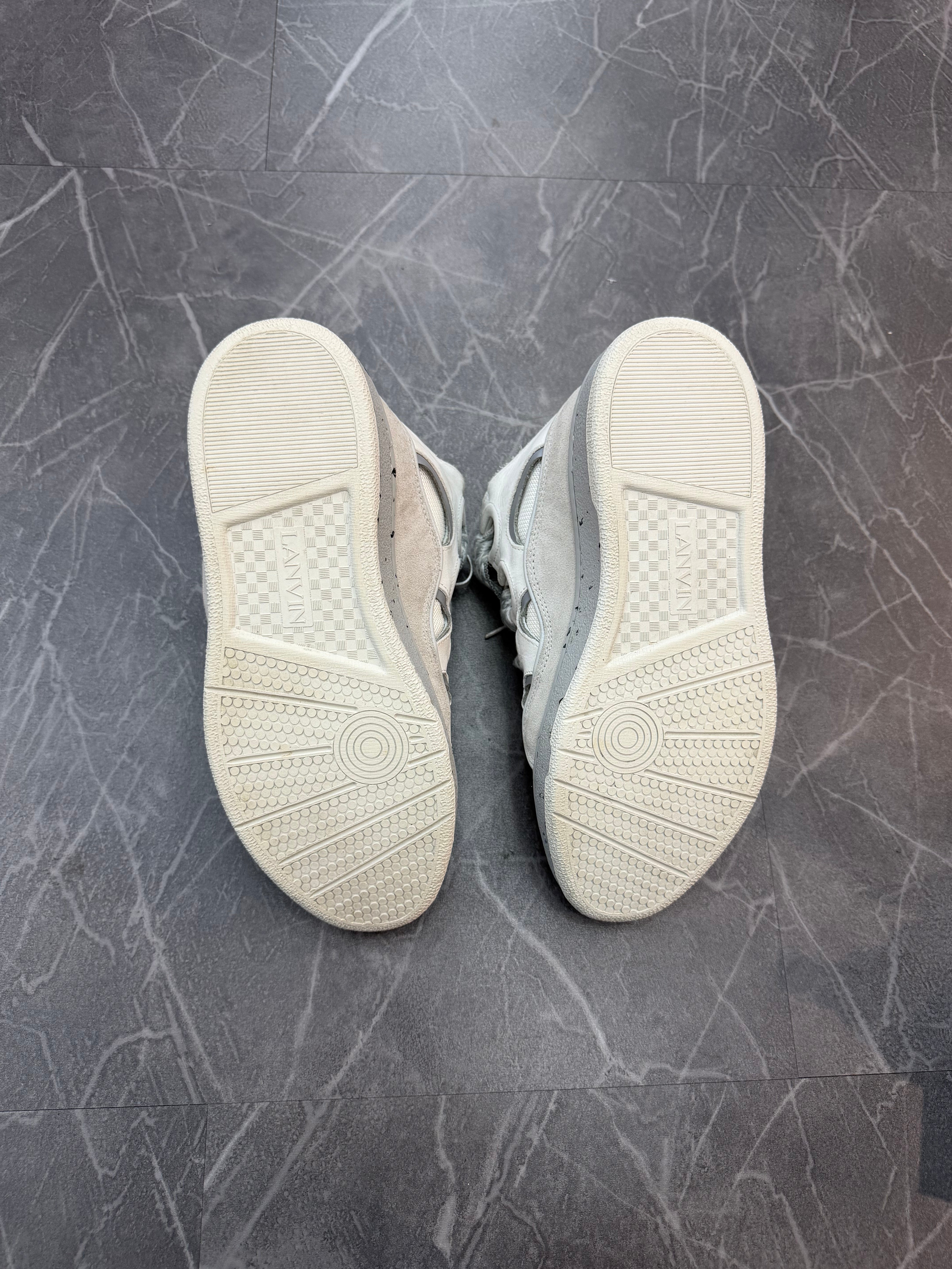 Lanvin Curb Sneaker “White Grey”