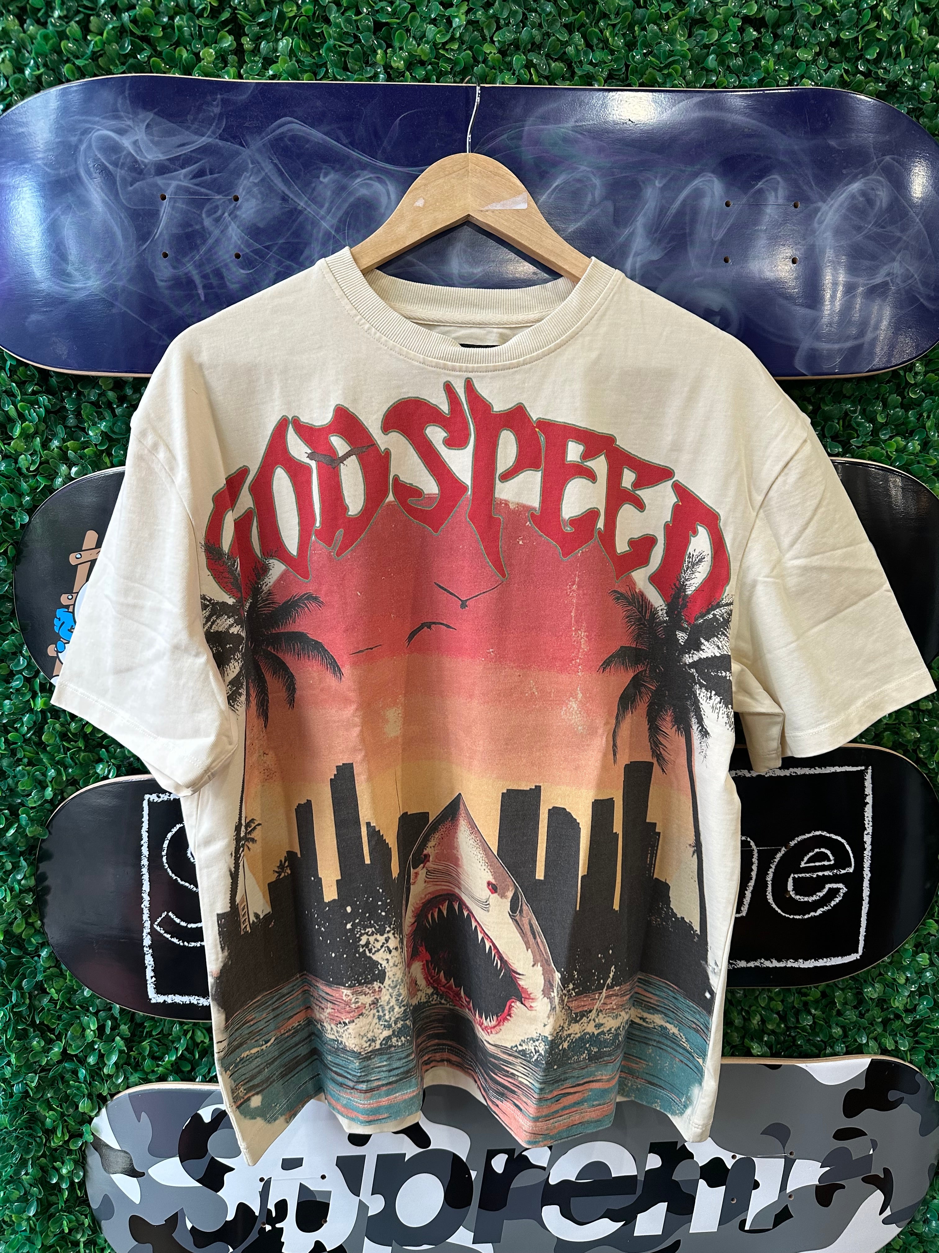 Godspeed Tee “Shark Cream”