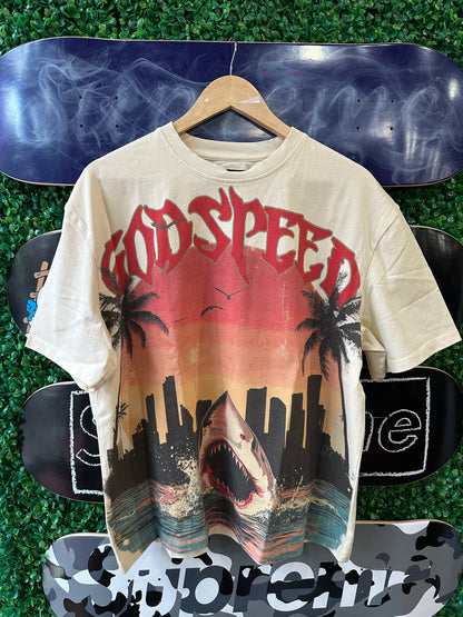 Godspeed Tee “Shark Cream”