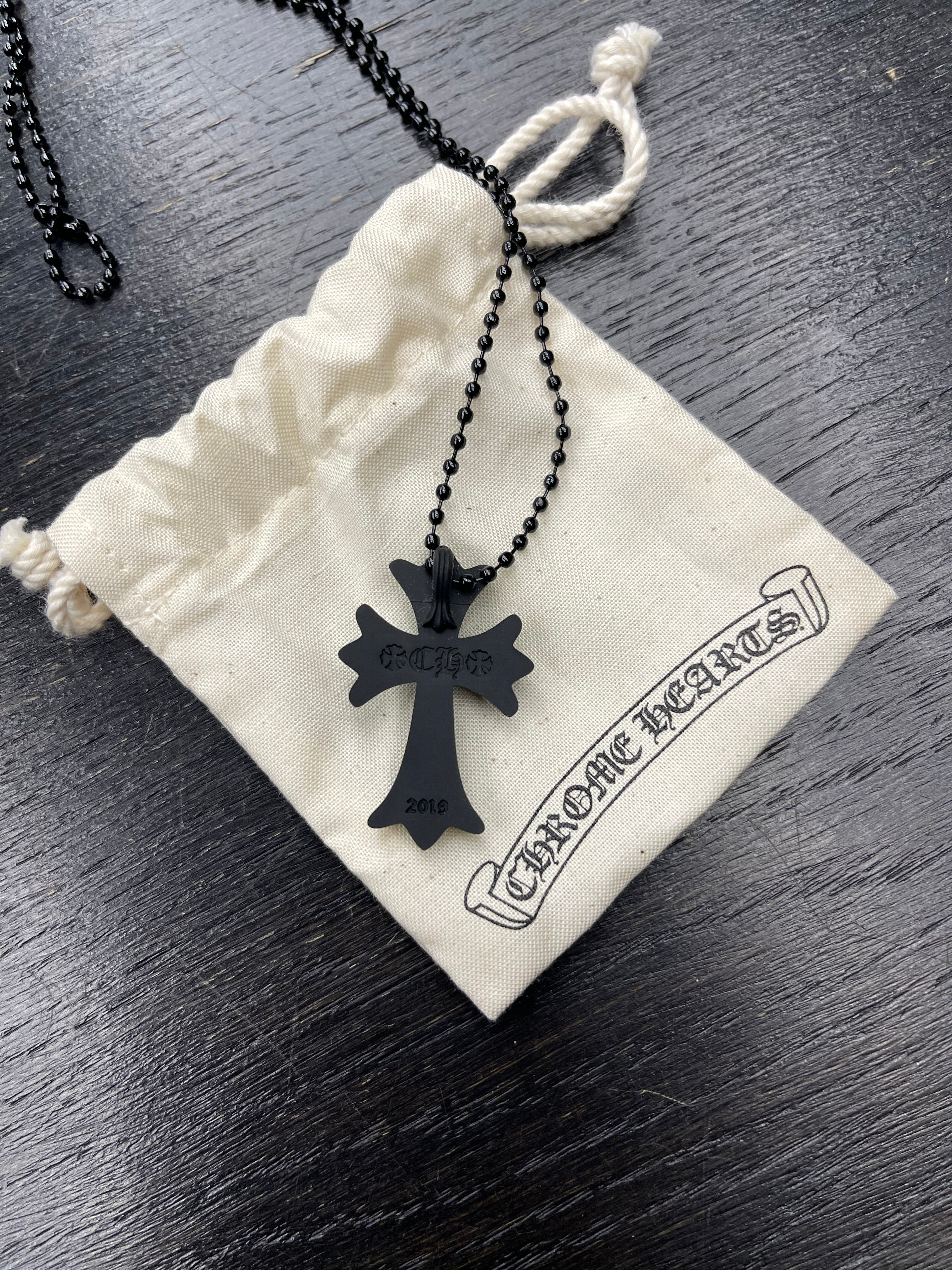Chrome Hearts Silicon Cross Necklace “Black”