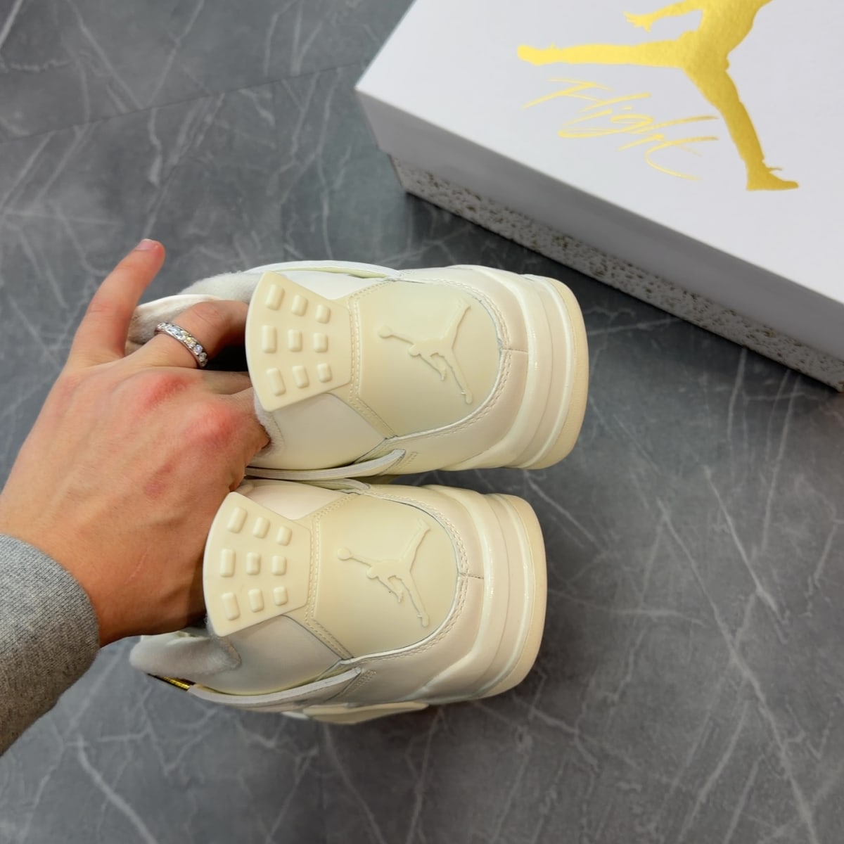 Jordan 4 Retro Metallic Gold (Women's) - Image 3