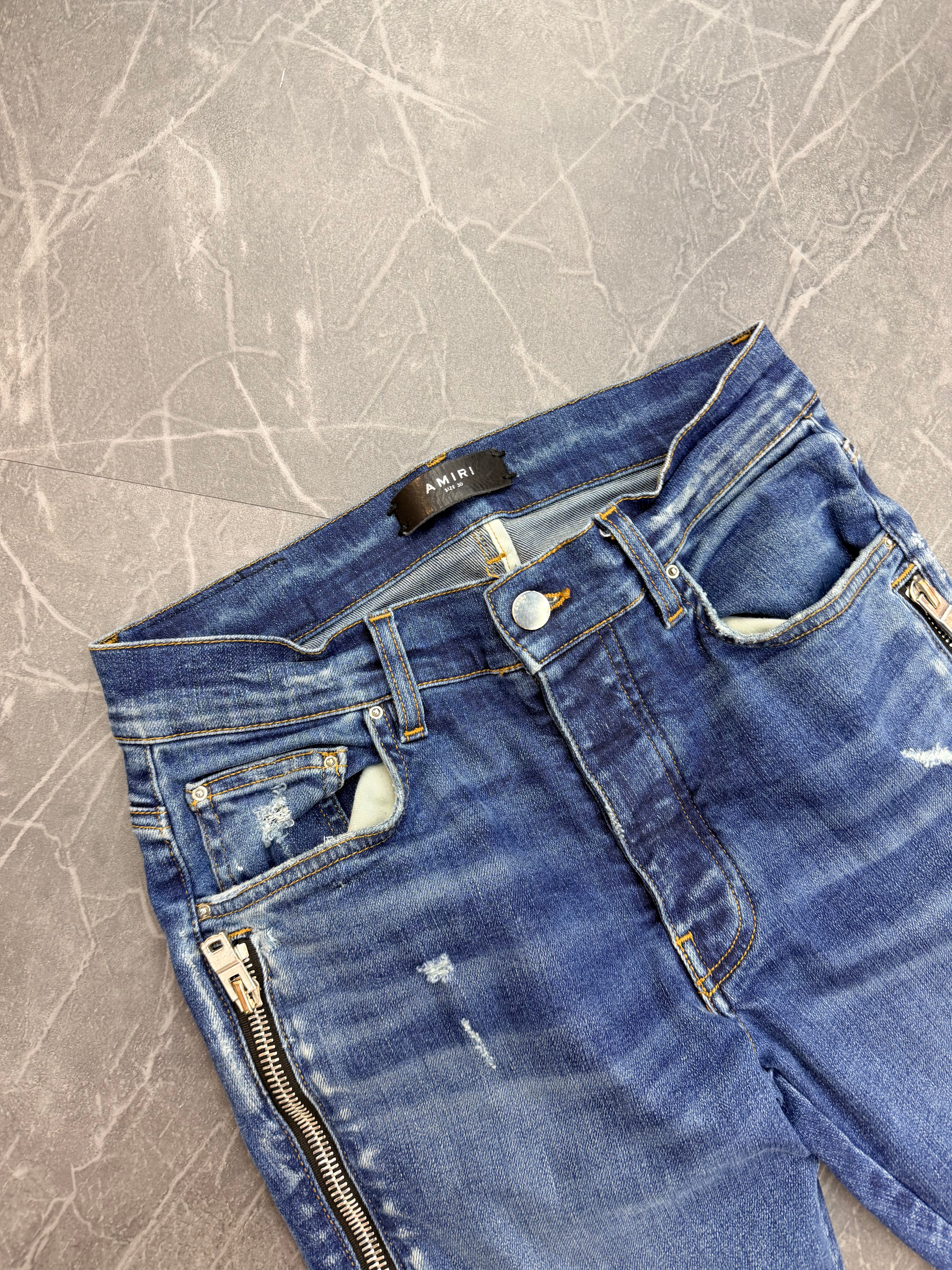 Amiri Zipper Denim Jeans (30)