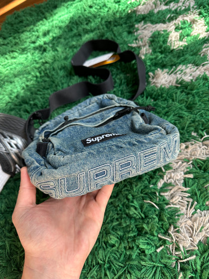 Supreme Denim Shoulder Bag “Washed Indigo”