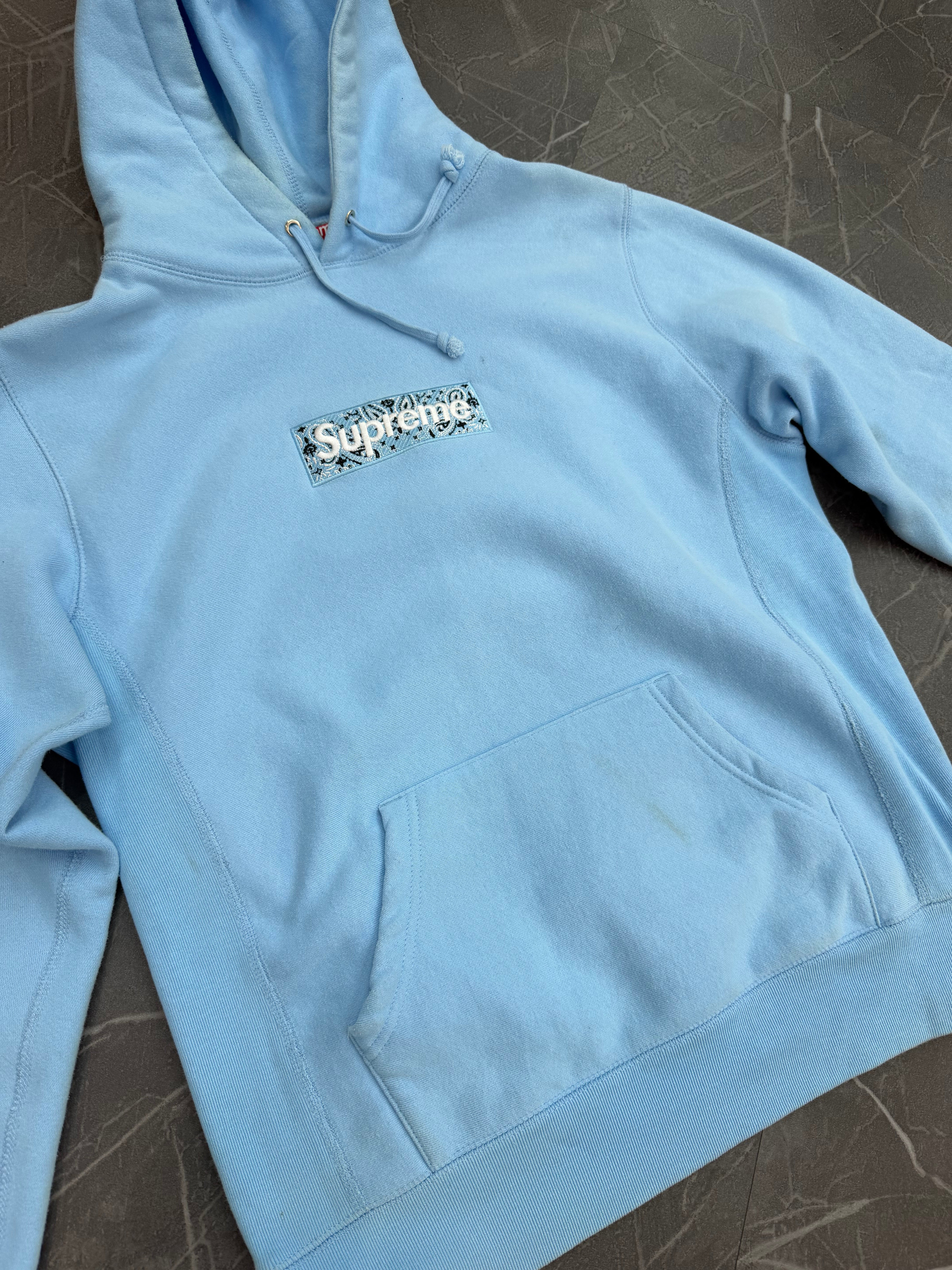 Supreme Bandana Box Logo Hoodie “Light Blue”