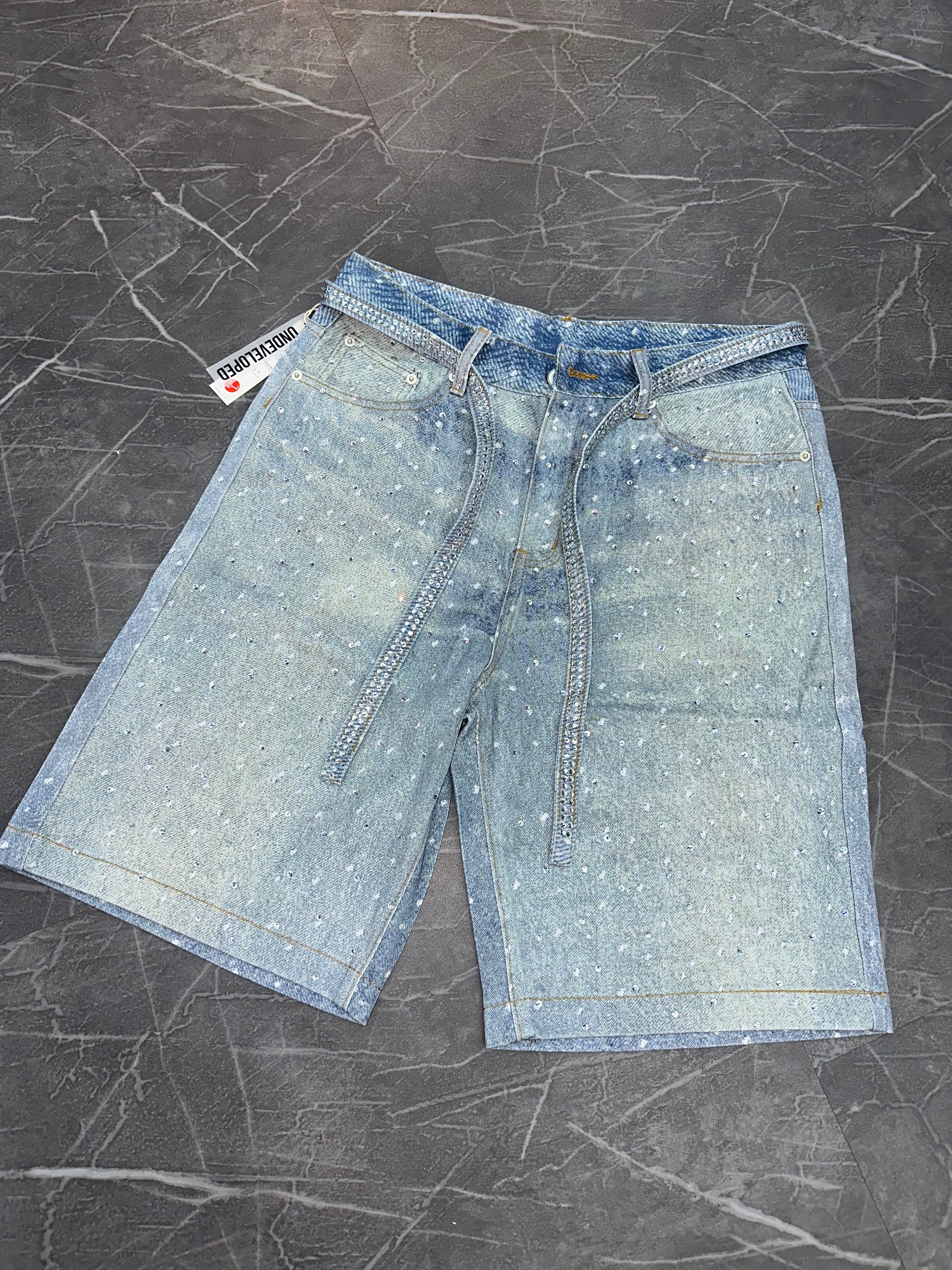 Undeveloped Azul Rhinestone Shorts