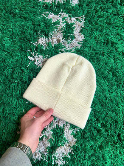 Supreme Beanie “Name Tag” Cream
