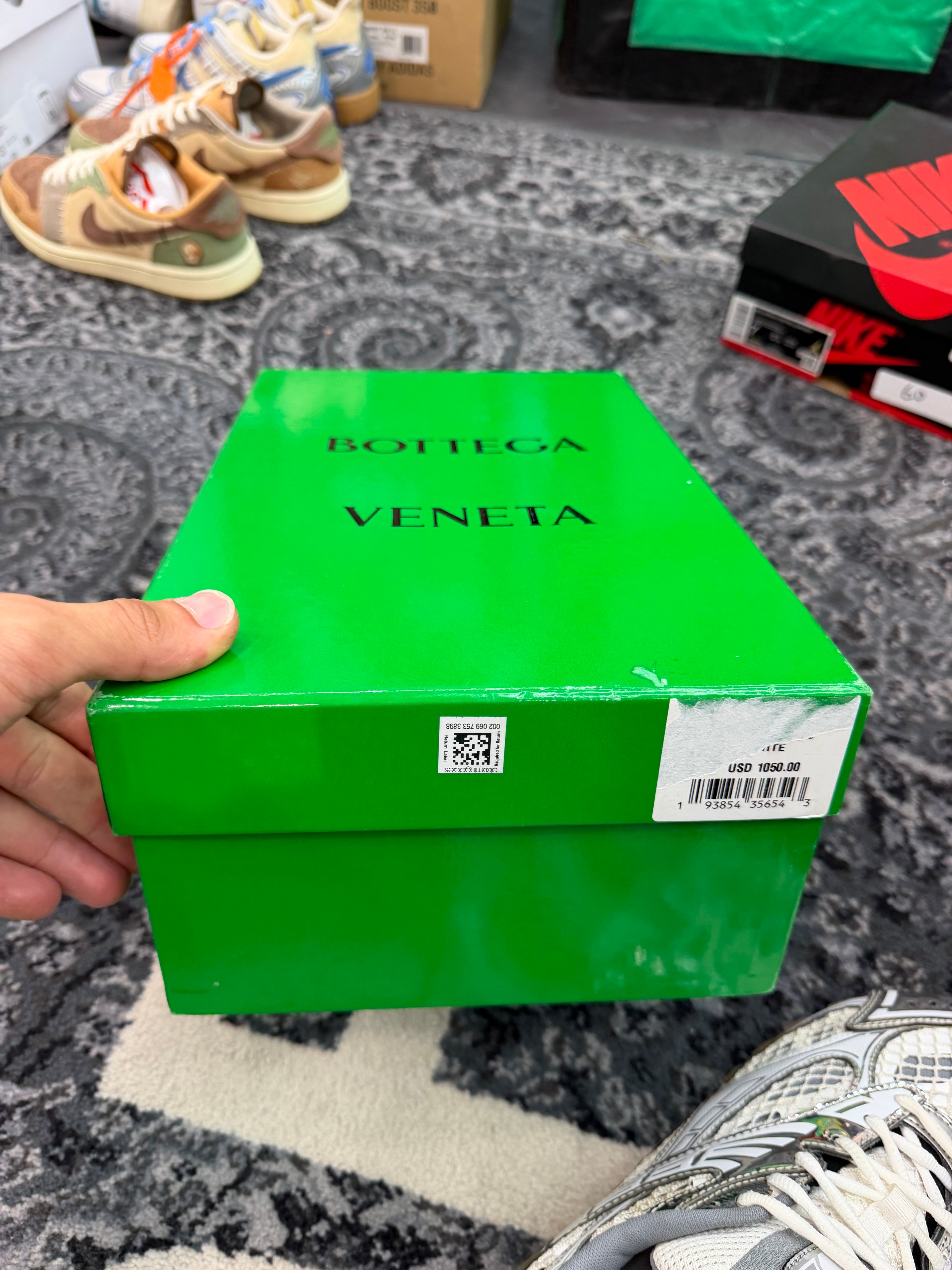Bottega Veneta Orbit “White Silver”