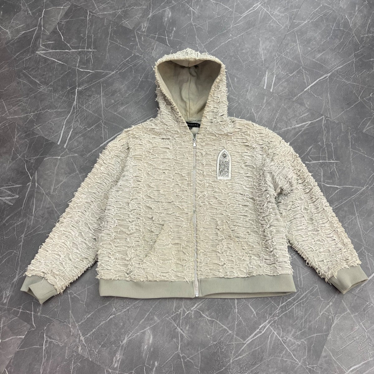 Who Decides War Husk Zip Up Hoodie 'Vintage Grey' - Image 1