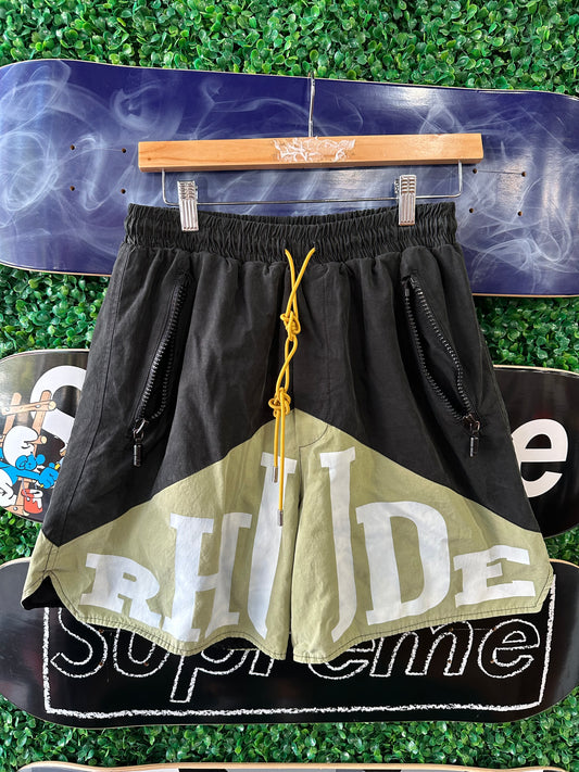 Rhude Yacht Logo Shorts “Black/Khaki”