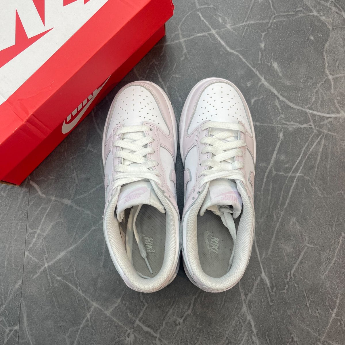 Nike Dunk Low White Light Violet (GS) (Size 4Y) (Lightly Worn)