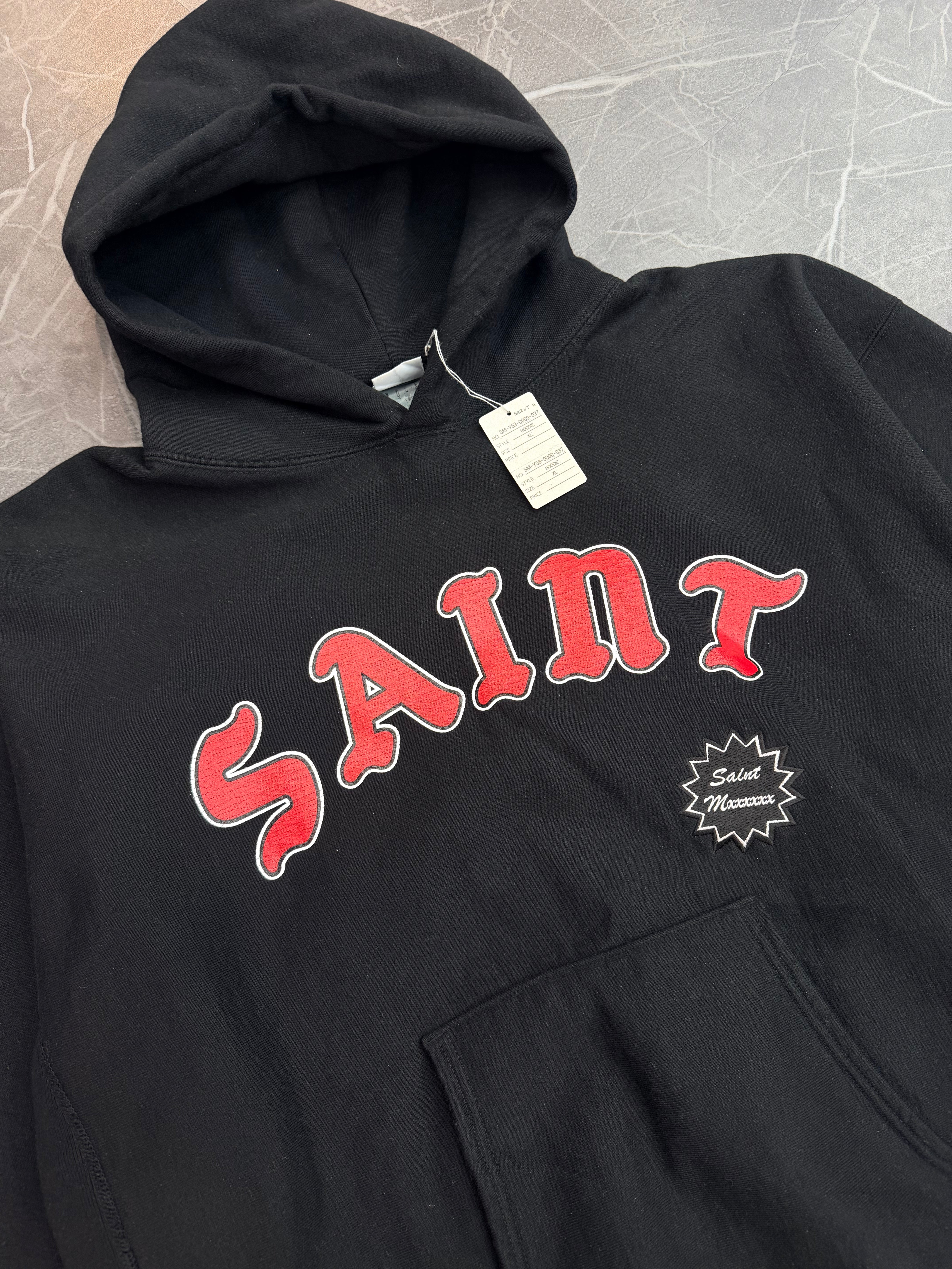Saint Michael Arch Logo Hoodie Black/Red