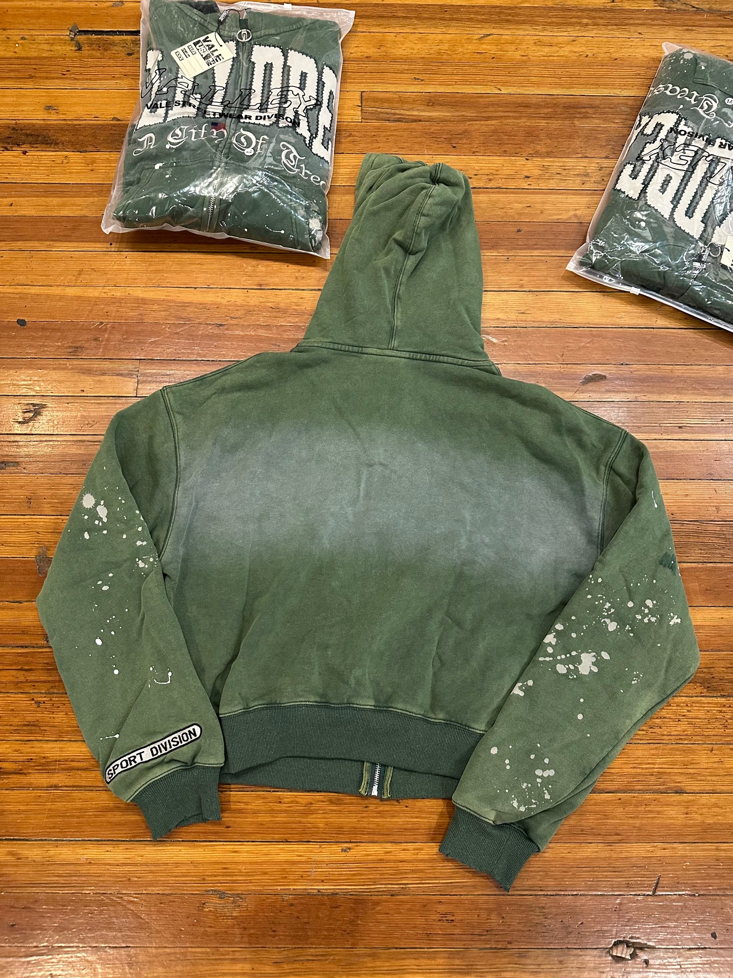 Vale Pine Paint Zip Up Hoodie