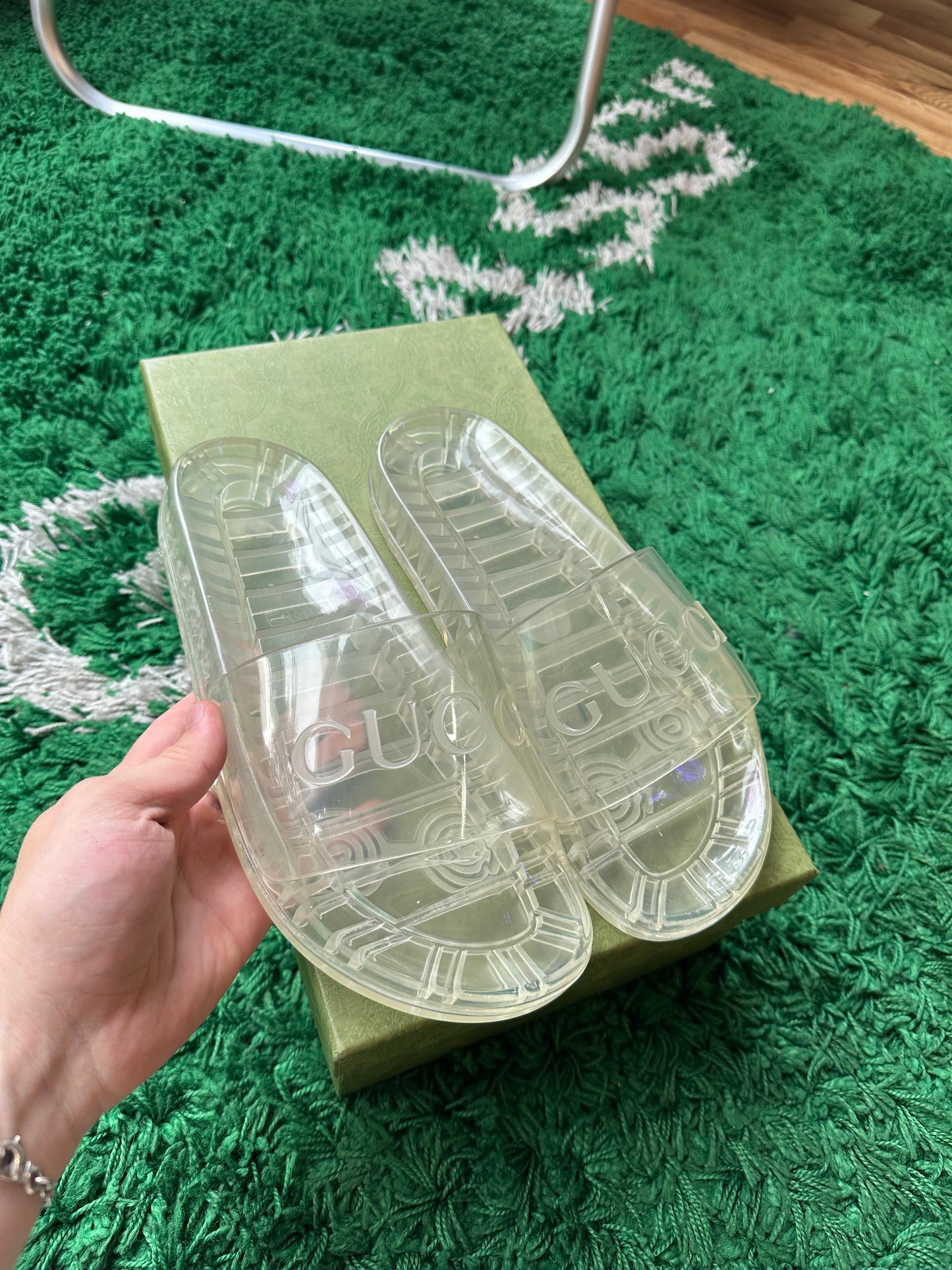 Gucci Transparent Slides