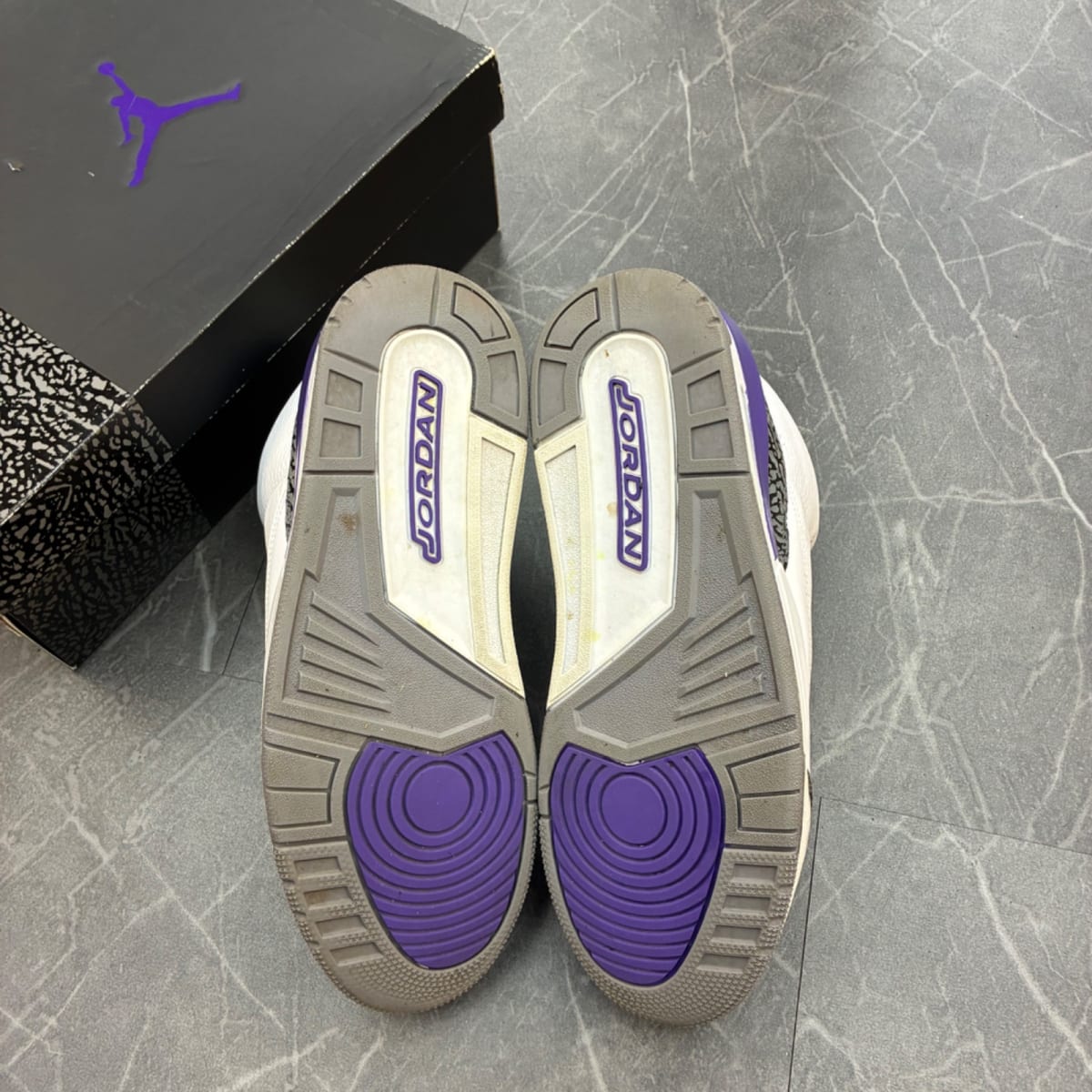 Jordan 3 Retro Dark Iris (Size 11.5) (Lightly Worn)