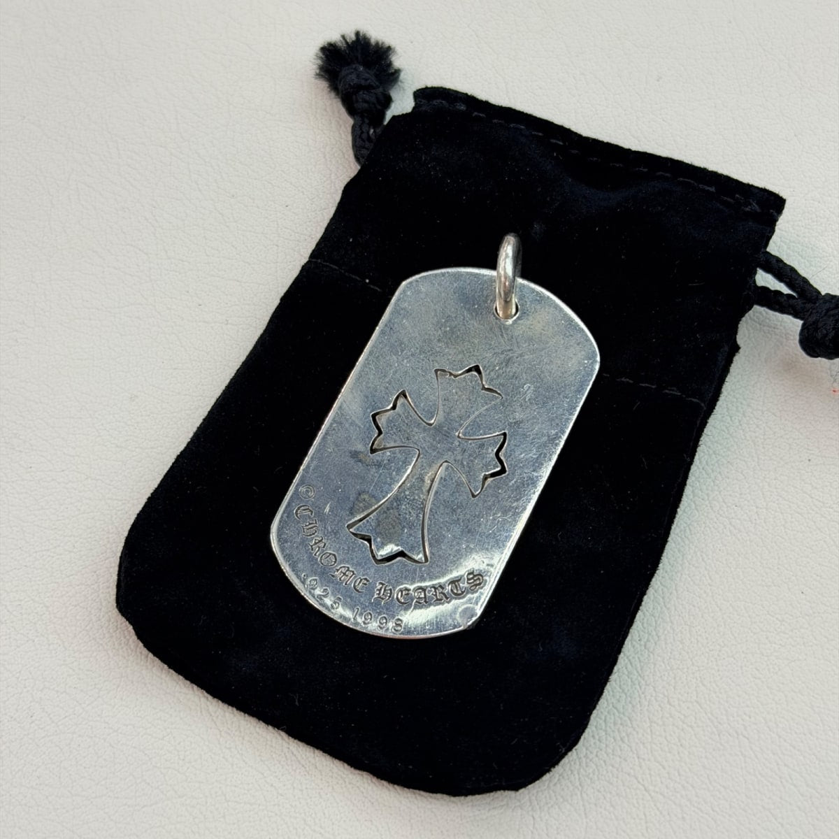 Chrome Hearts Tiny Cross Dog Tag Pendant - Image 3