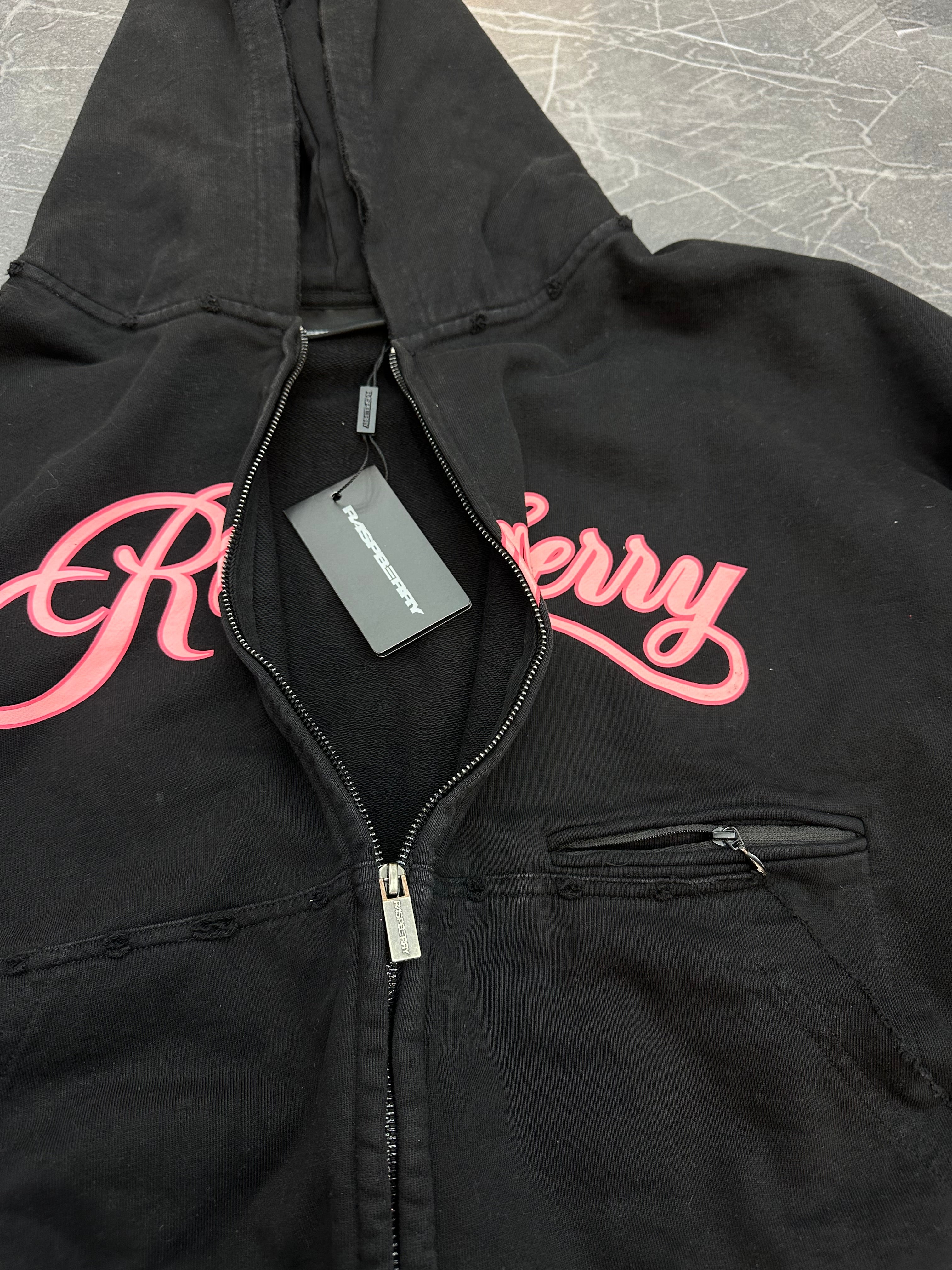 GV Gallery Raspberry Hills Script Pink Zip Up