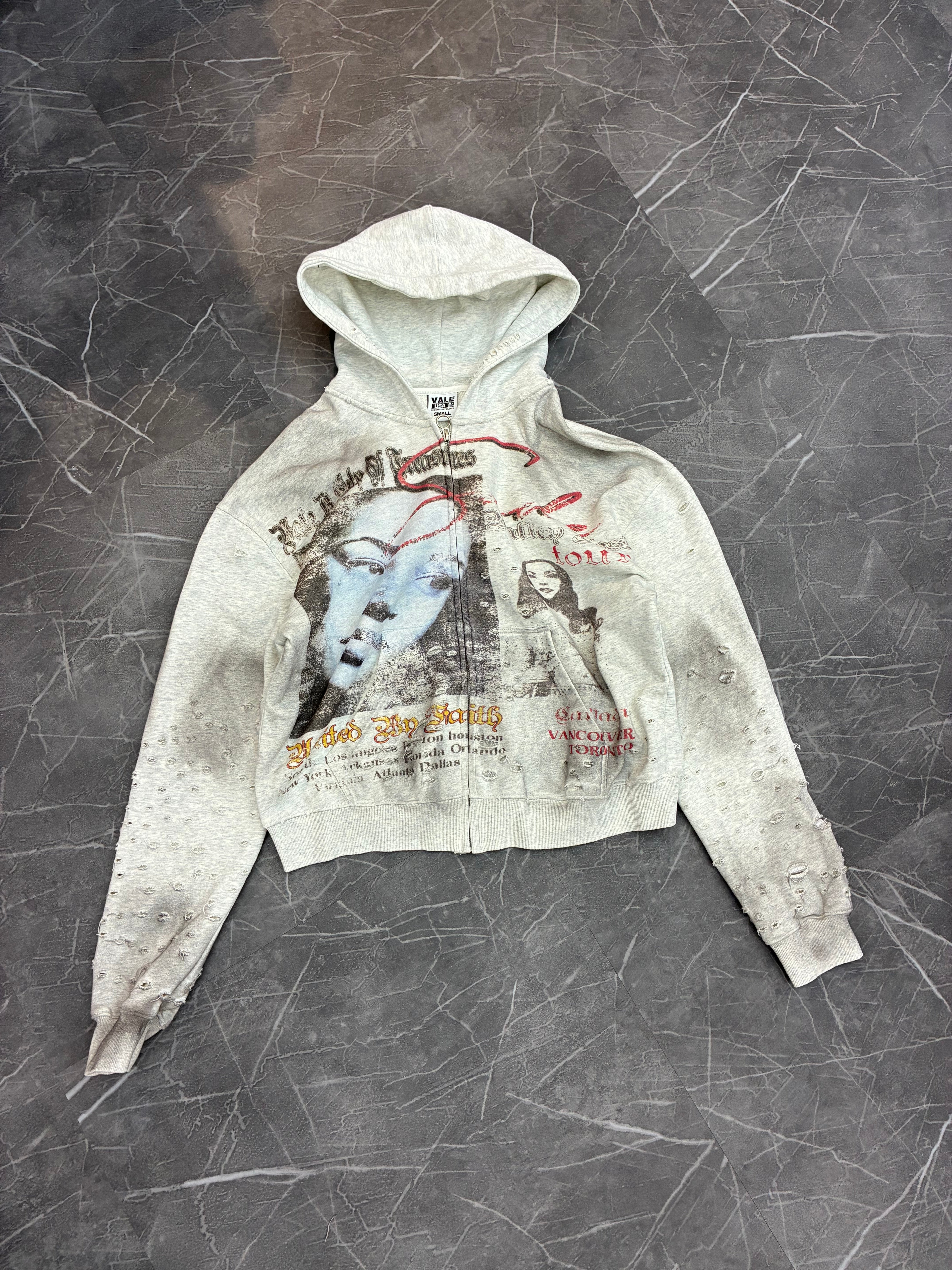 Vale Forever Distressed Sade Zip Up