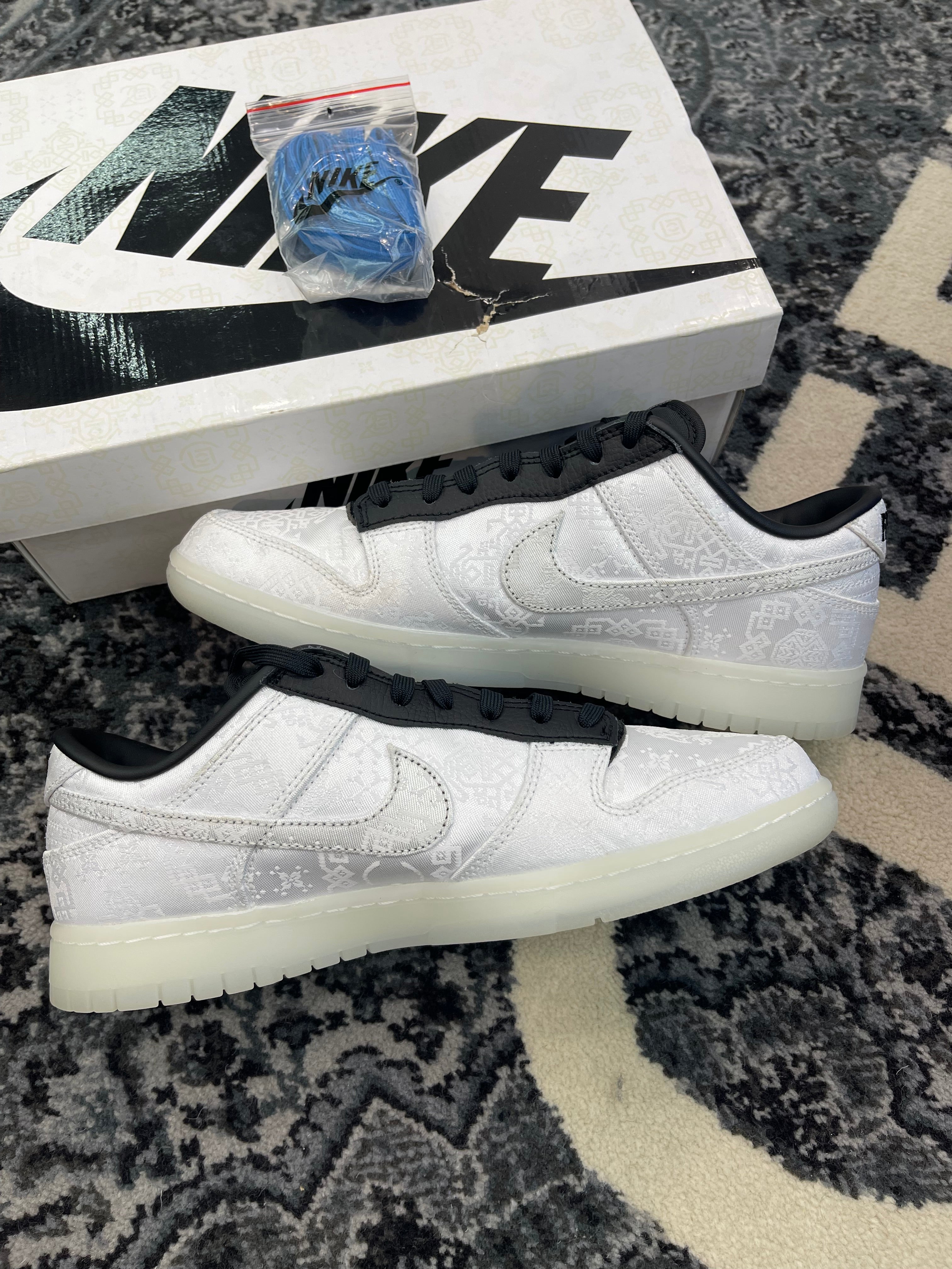 Nike Dunk Low x Clot x Fragment “White”