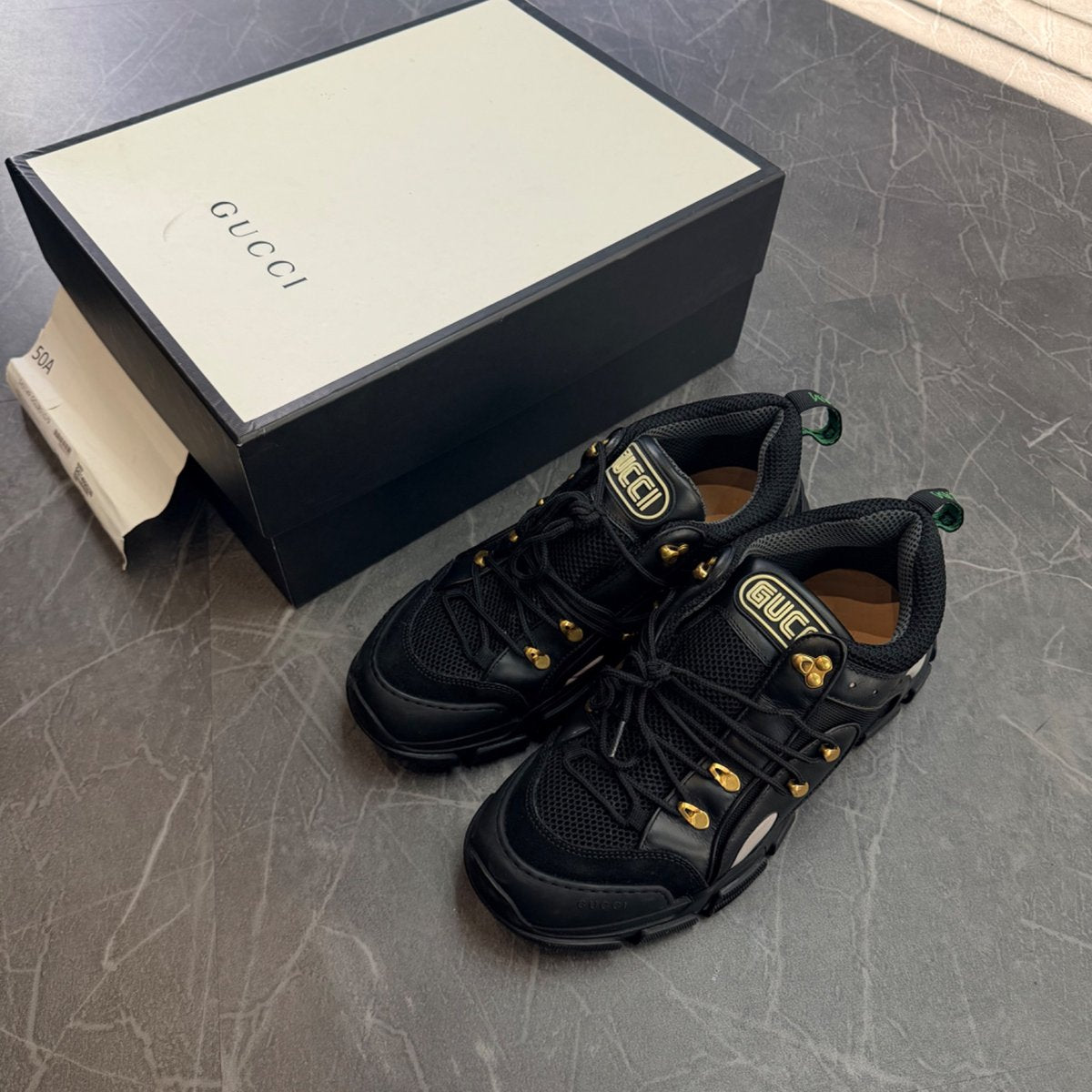 Gucci Flashtrek SEGA Black Leather (Size 11) (VNDS)
