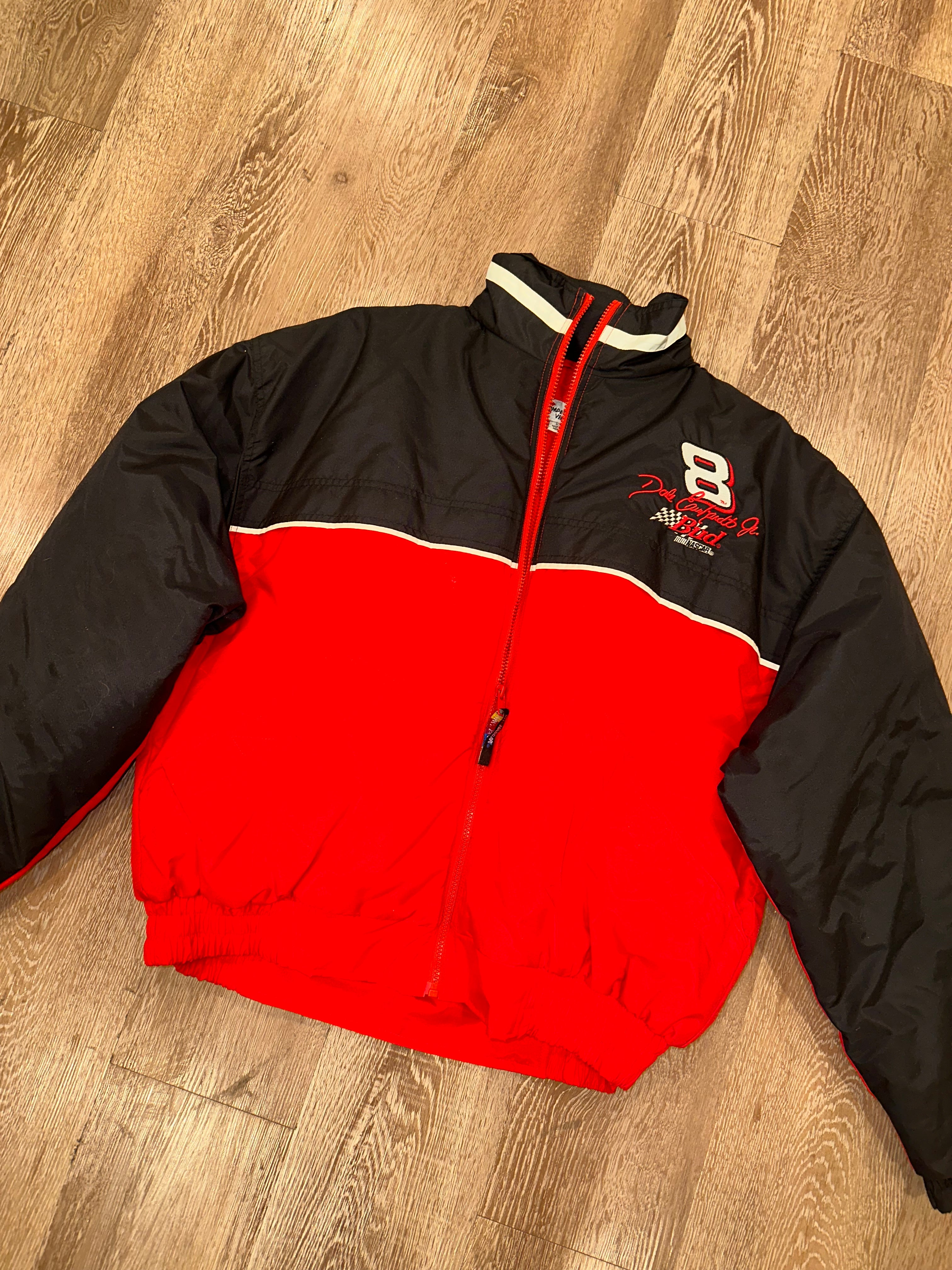 Y2K Dale Earnhardt Jr #8 Budweiser Puffer Jacket NASCAR (L)