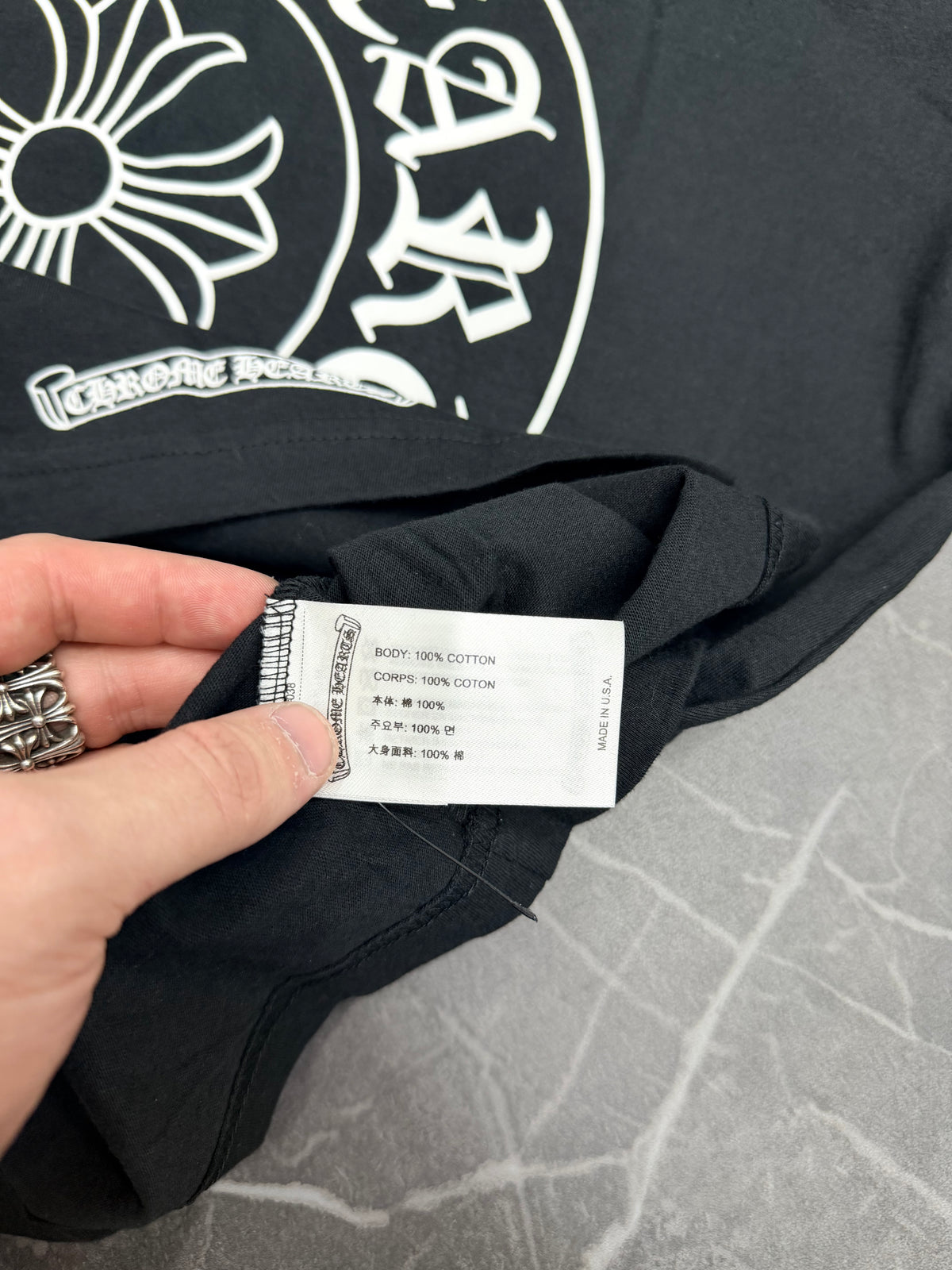 Chrome Hearts Las Vegas Exclusive Horseshoe Logo Pocket T-Shirt 'Black'