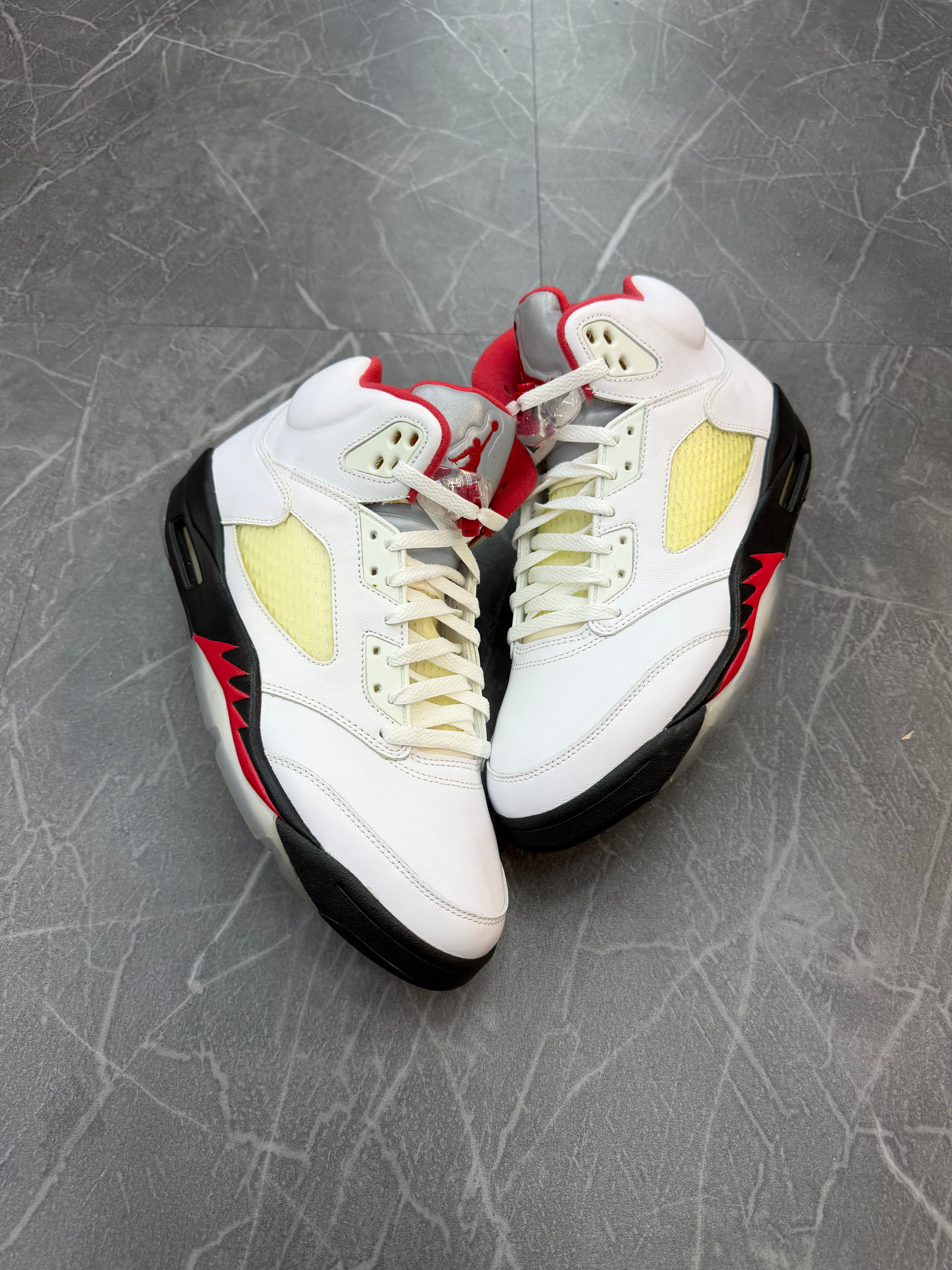 Jordan 5 “Fire Red Silver Tongue”