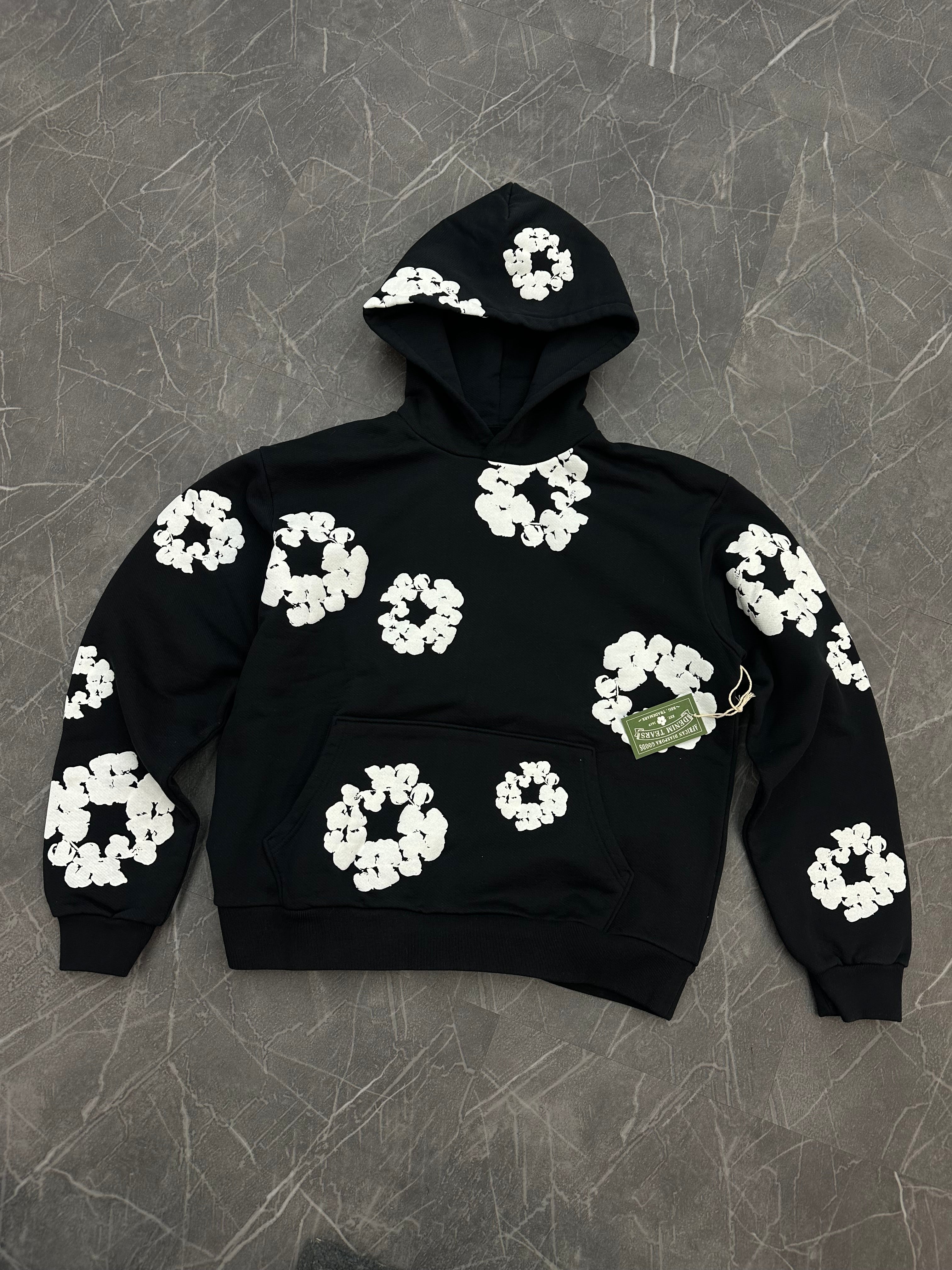 Denim Tears Cotton Wreath Hoodie “Black”