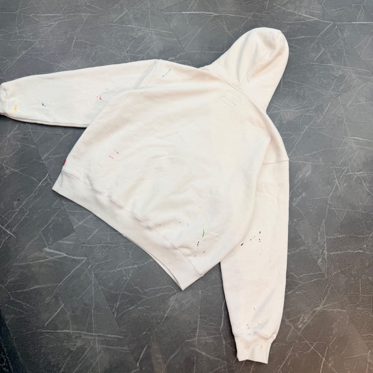 Supreme MM6 Maison Margiela Box Logo Zip Up Hooded Sweatshirt White (Size L) (VNDS)