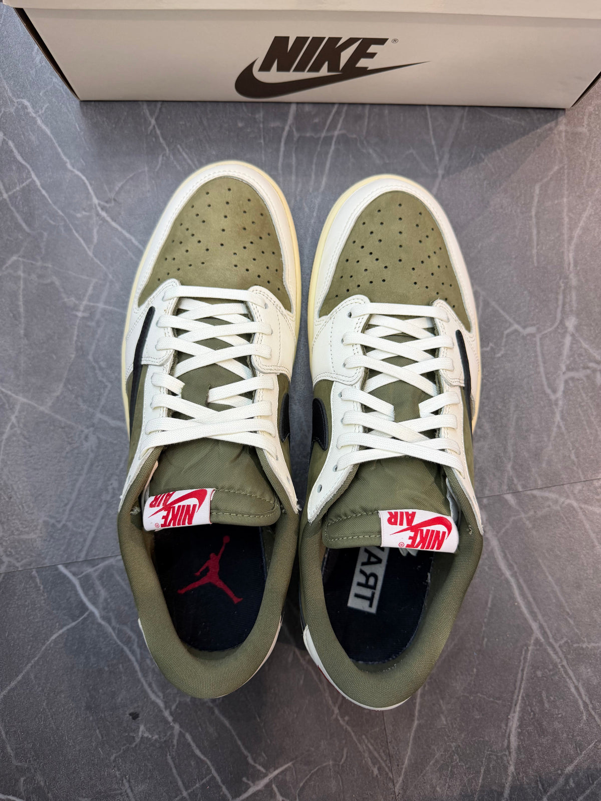 Jordan 1 Low Travis Scott “Medium Olive” (Size 13) (Lightly Worn) - Image 3
