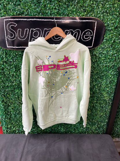Sp5der SP5 Mint Hoodie