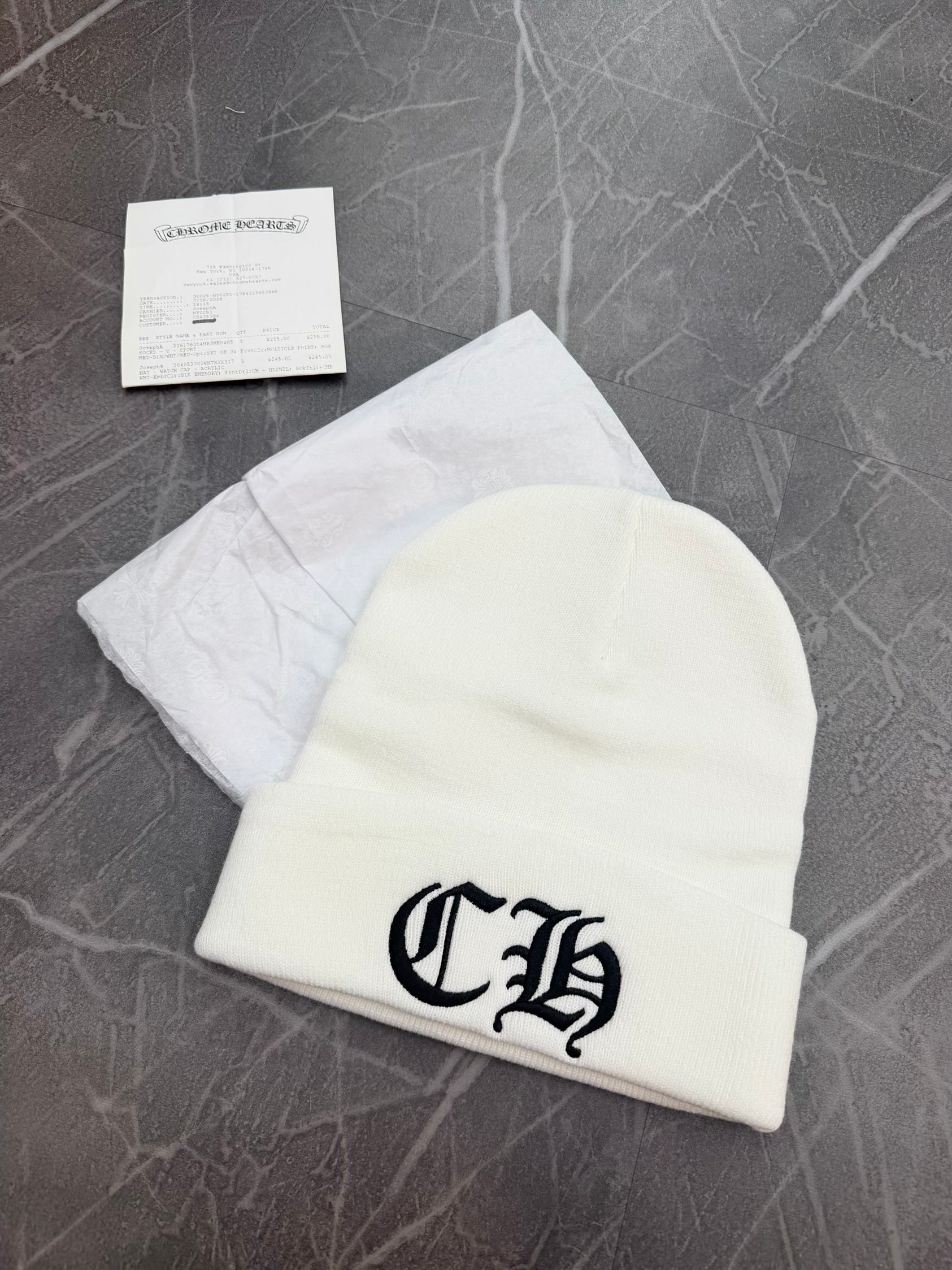 Chrome Hearts Beanie CH Logo “White”