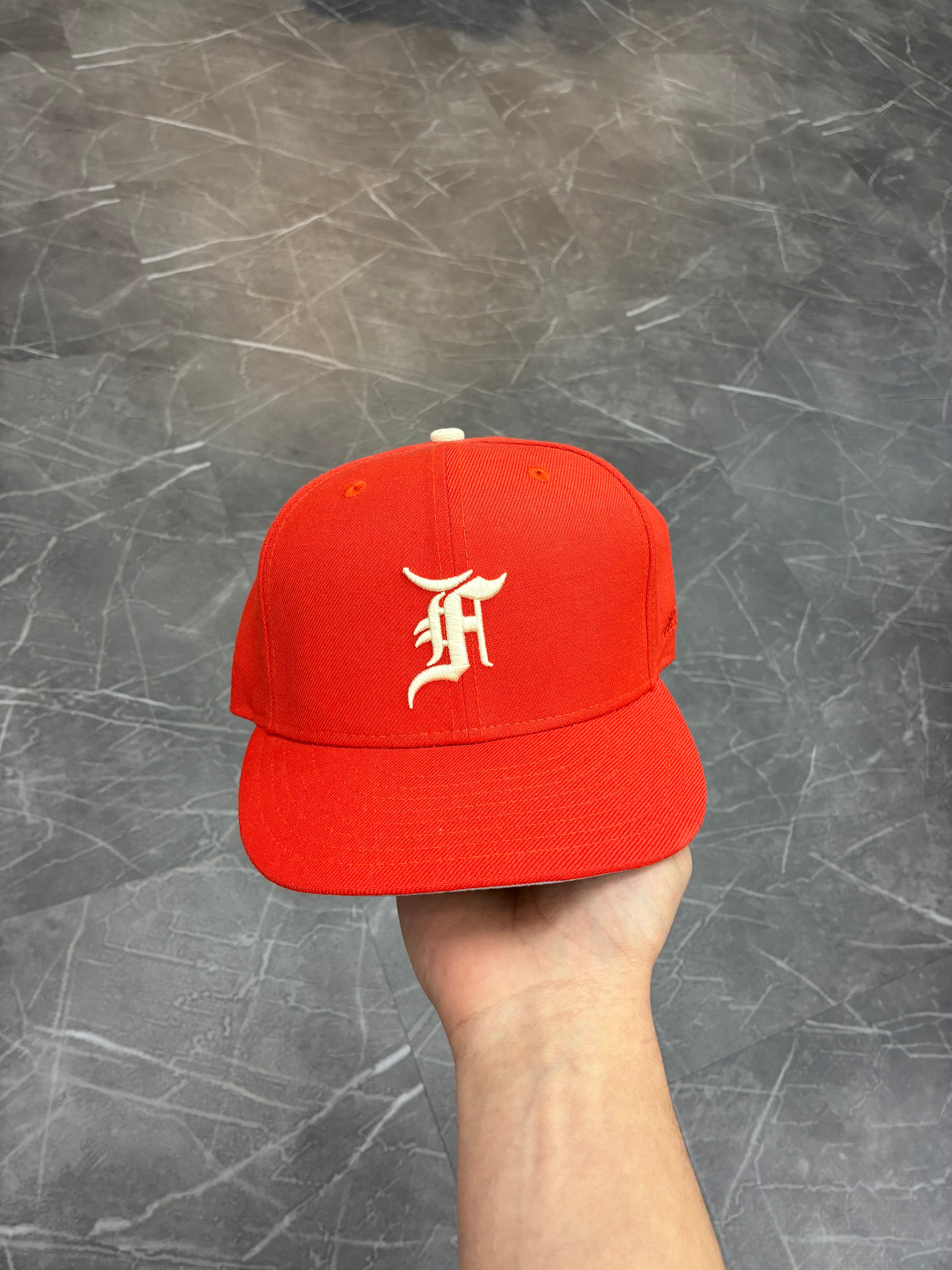 Essentials New Era Fitted Hat “Orange” (7 1/8)
