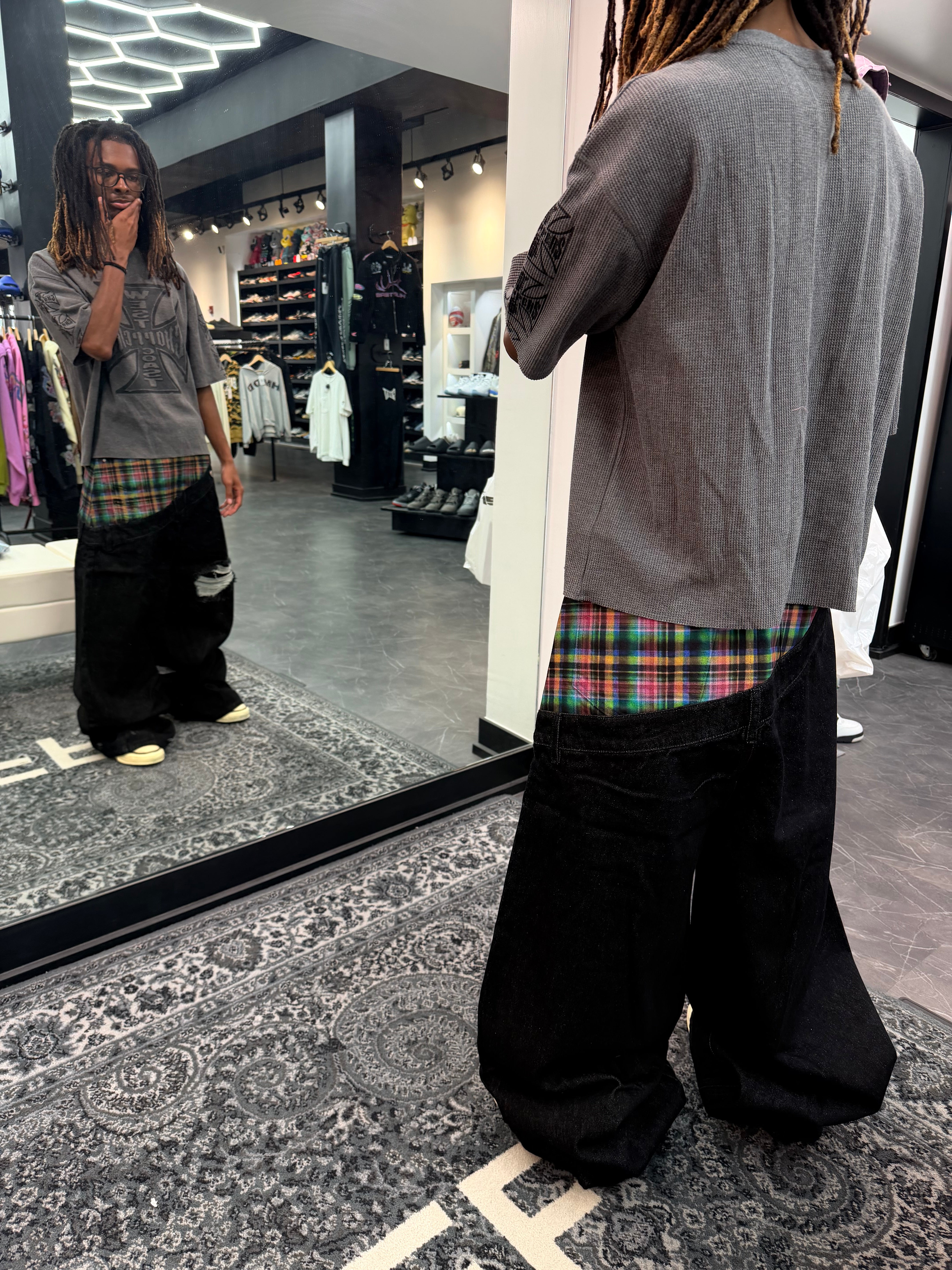 Misfit Mania Slanted Runway Denim Black