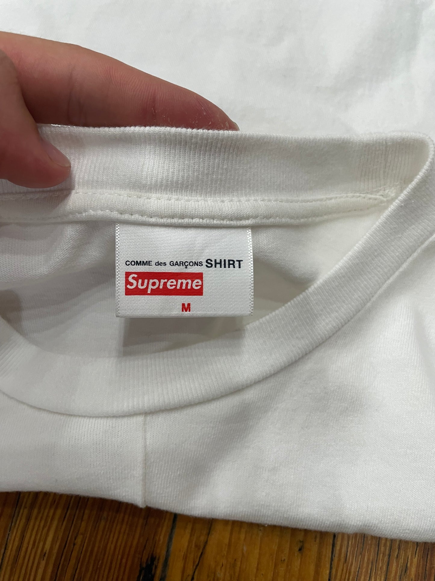 Supreme x Comme Des Garçons Split Box Logo Tee “White”
