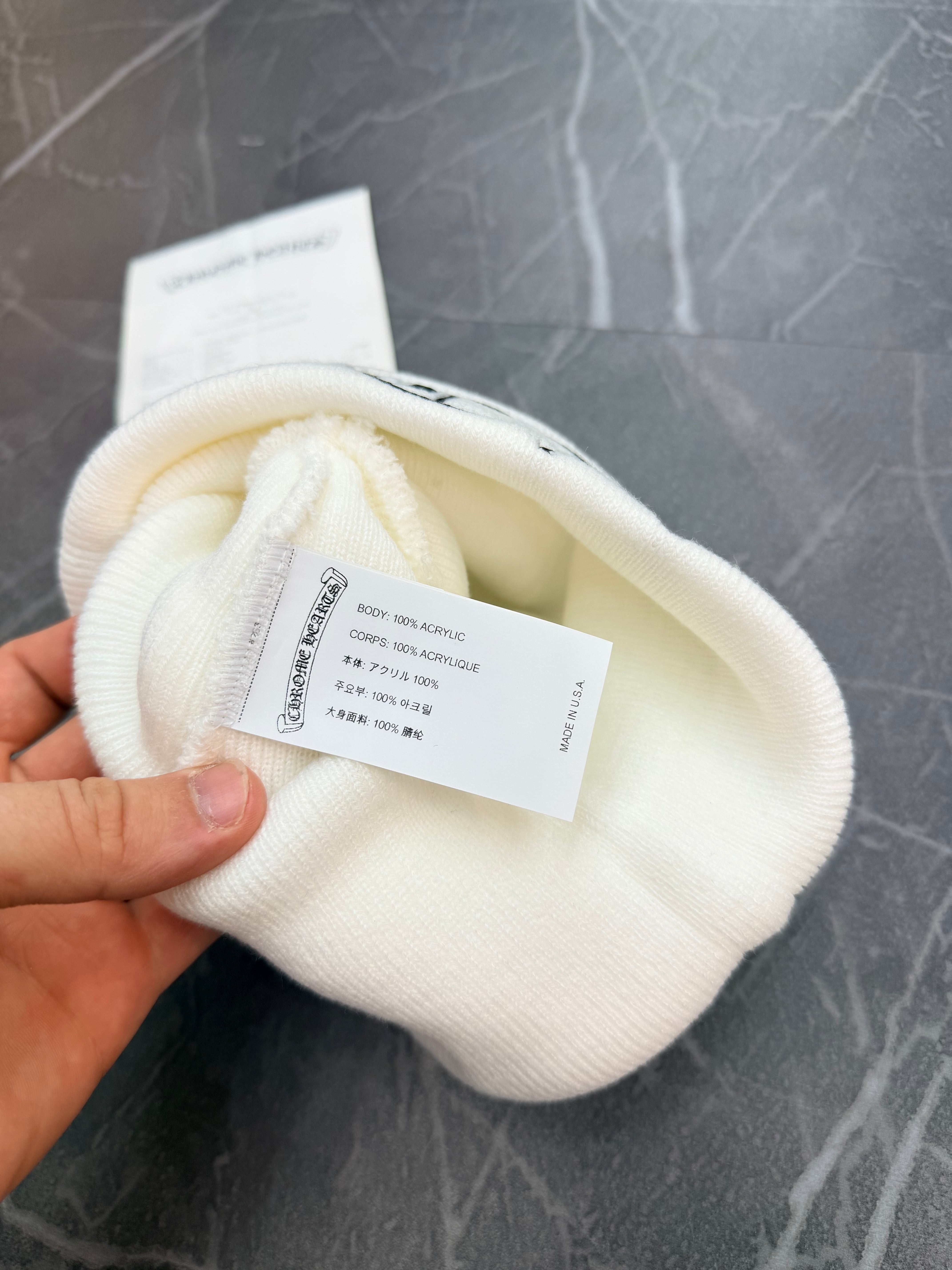 Chrome Hearts Beanie CH Logo “White”