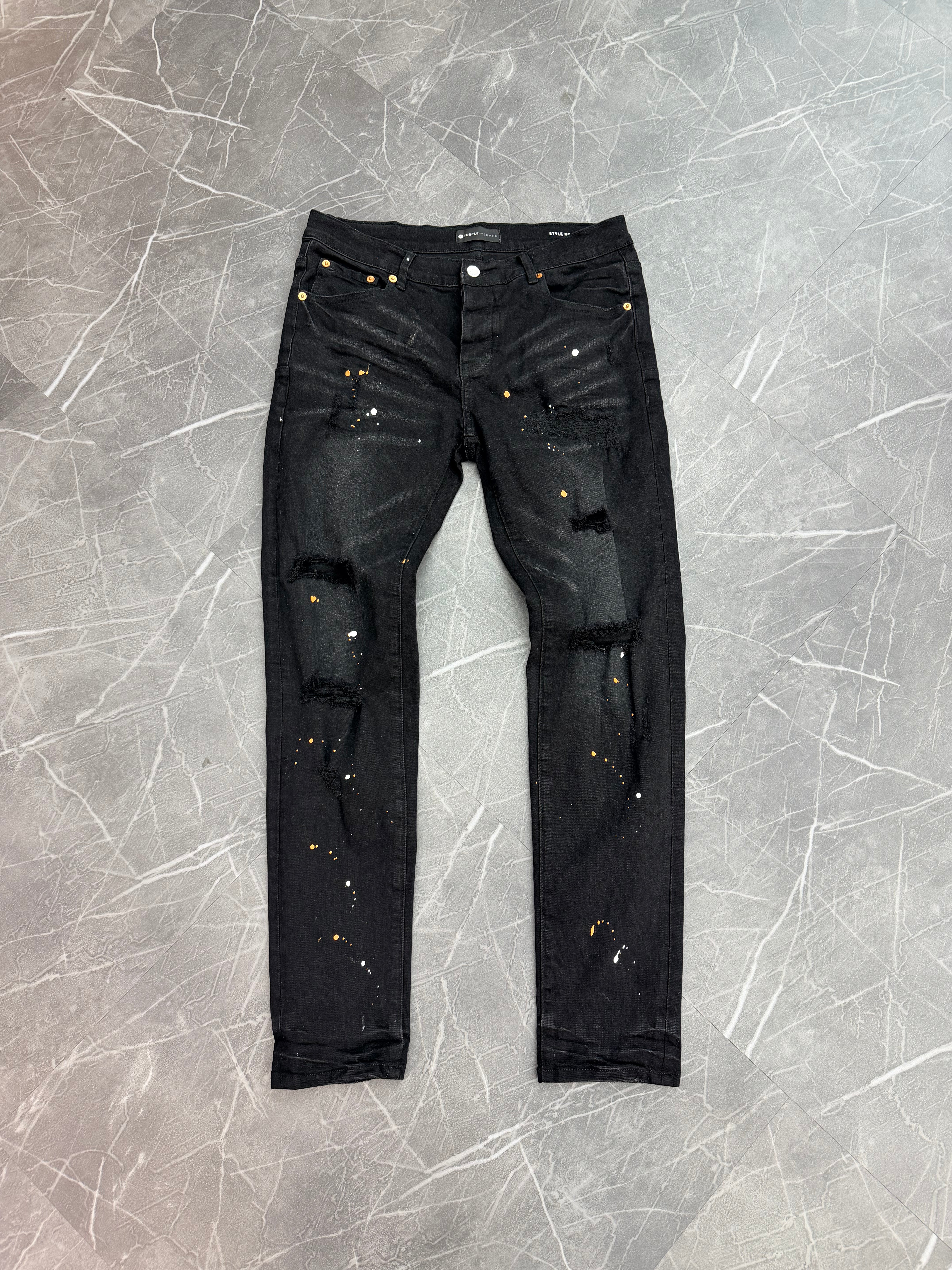Purple Brand Jeans Black Splatter (32)