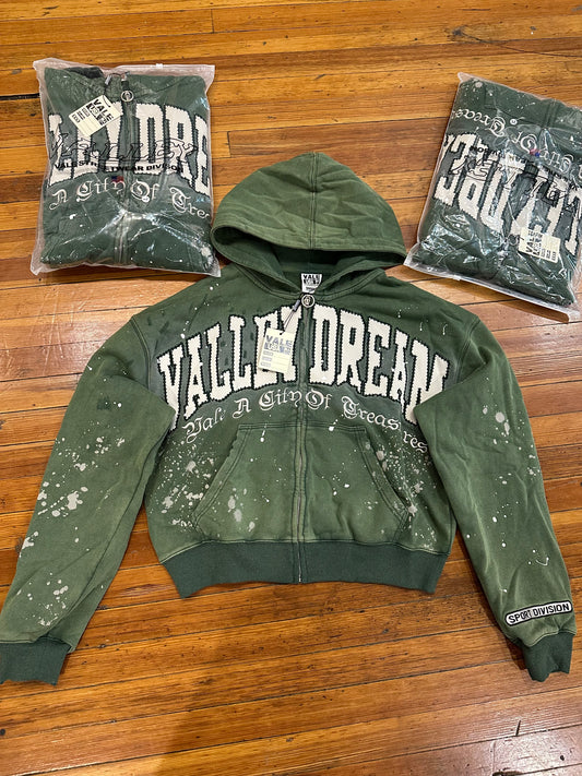 Vale Pine Paint Zip Up Hoodie