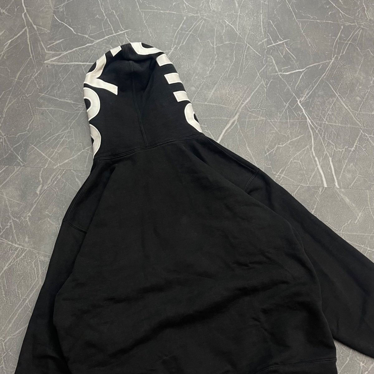 Supreme Contrast Cutout Hooded Sweatshirt Black (Size L) (Lightly Worn)