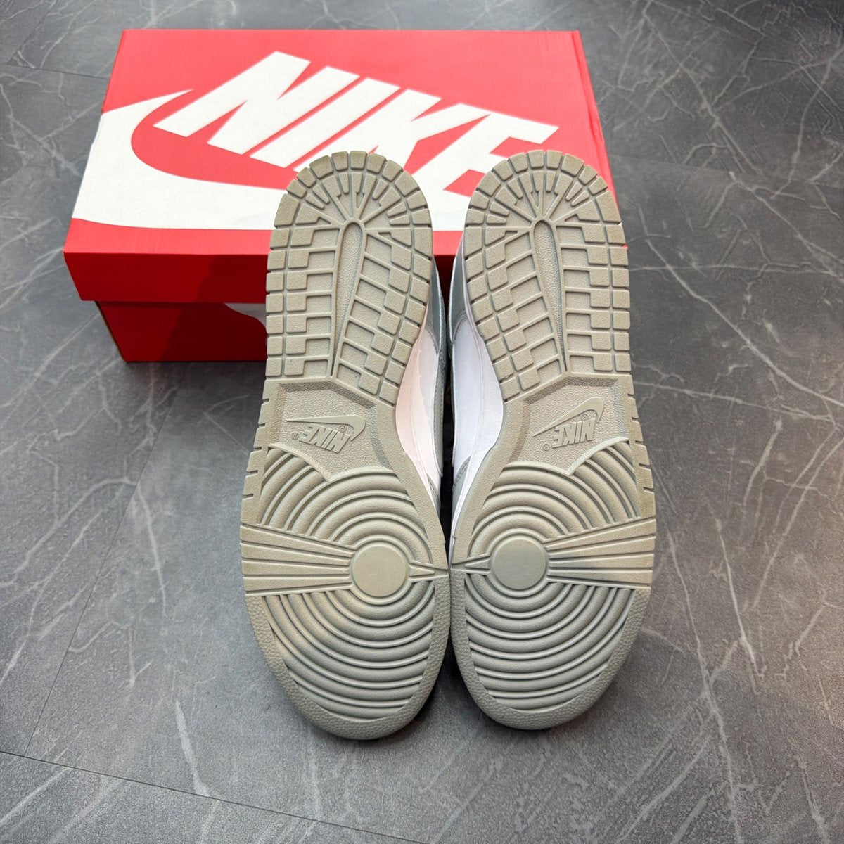 Nike Dunk Low White Light Smoke Grey (Size 13) (Lightly Worn)