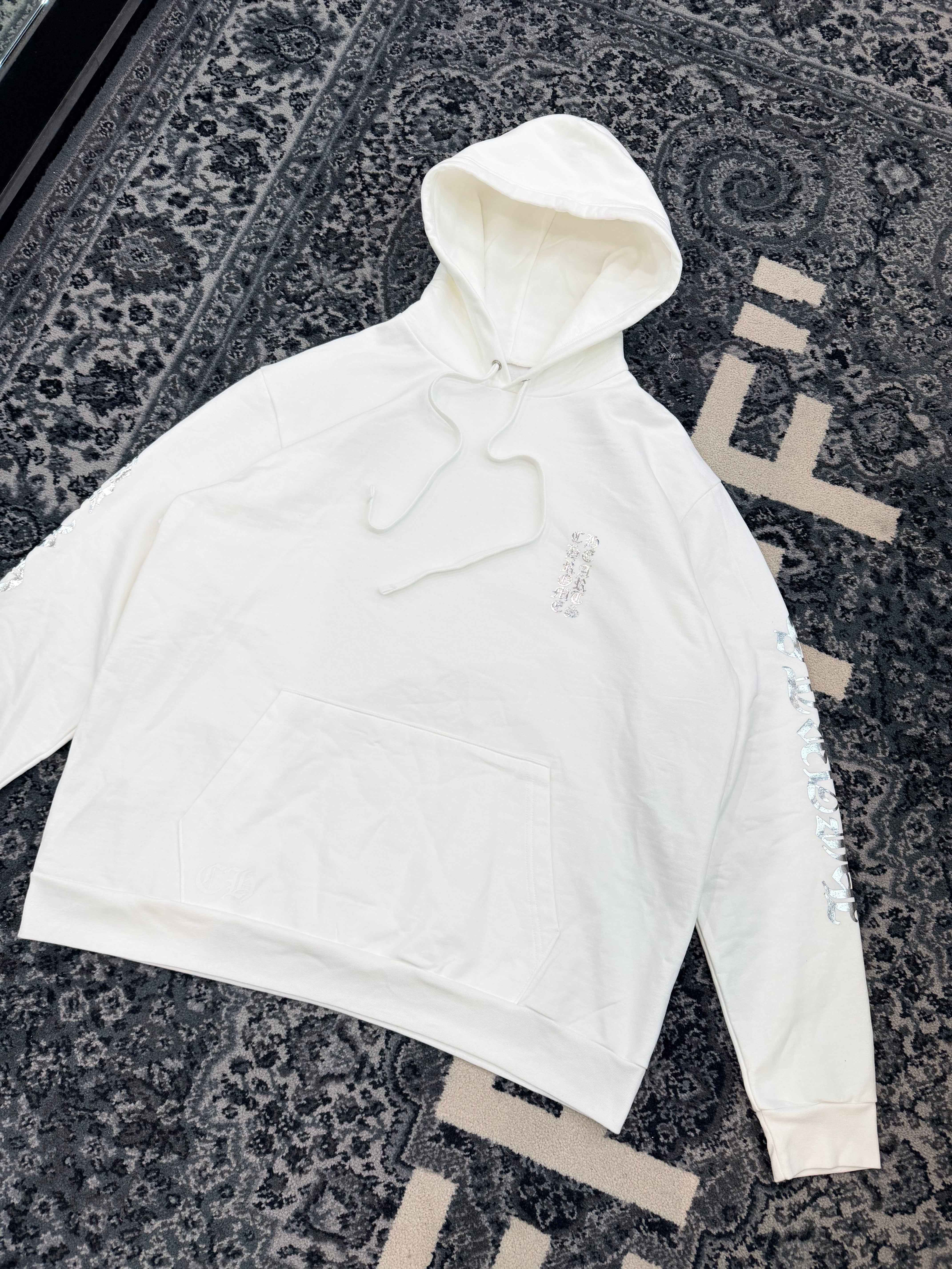 Chrome Hearts Online Exclusive White Foil Hoodie