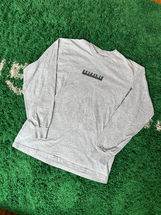 Supreme Center Logo Longsleeve “Grey”