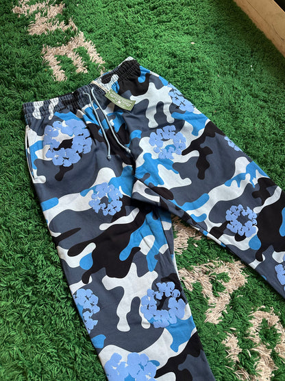 Denim Tears Cotton Wreath Sweatpants “Blue Camo”