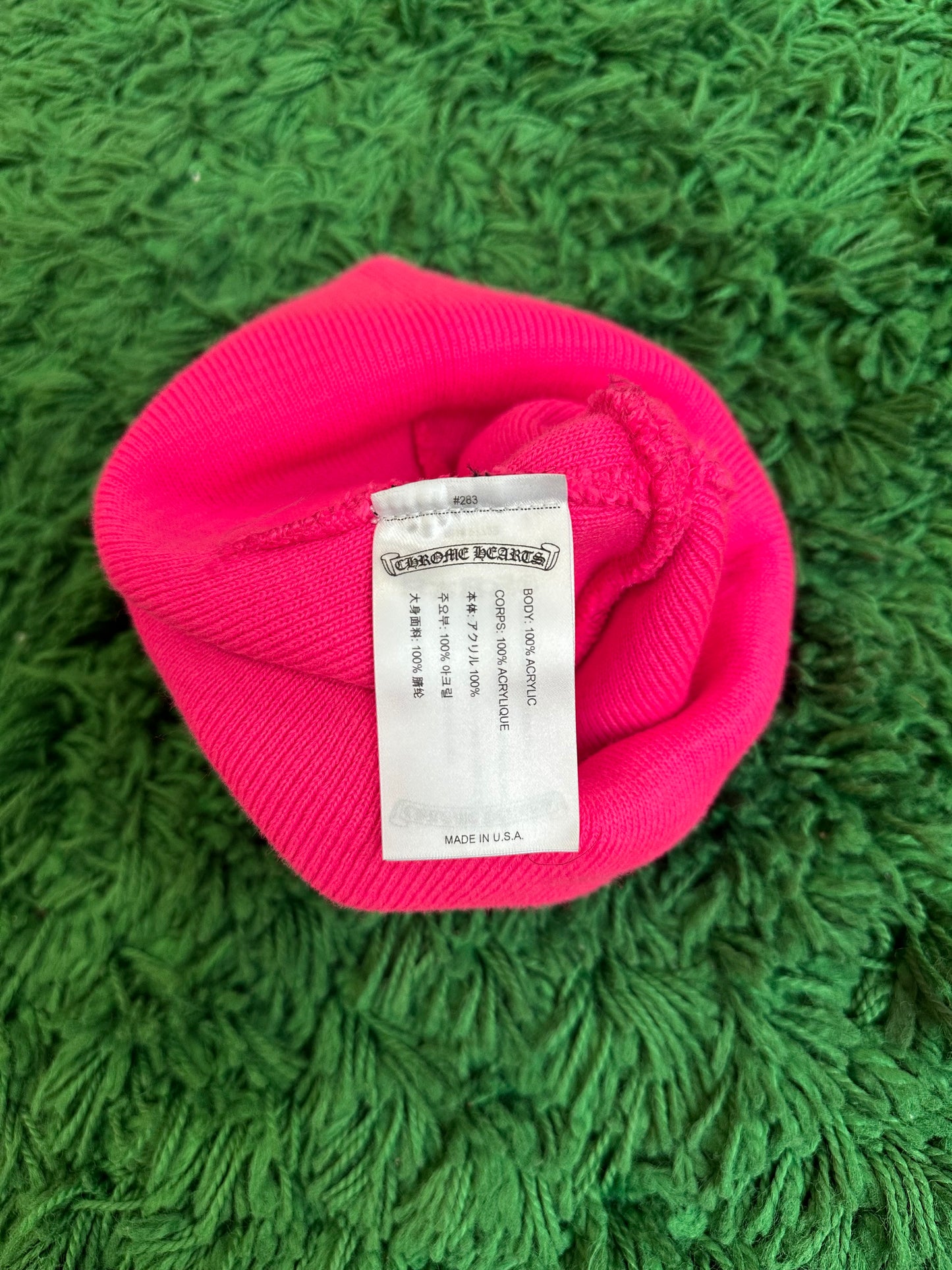 Chrome Hearts Triple Cross Beanie “Pink”