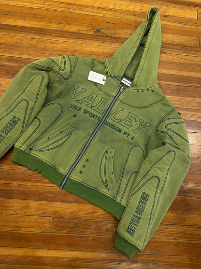 Vale Forever “Armor” Olive Zip Up