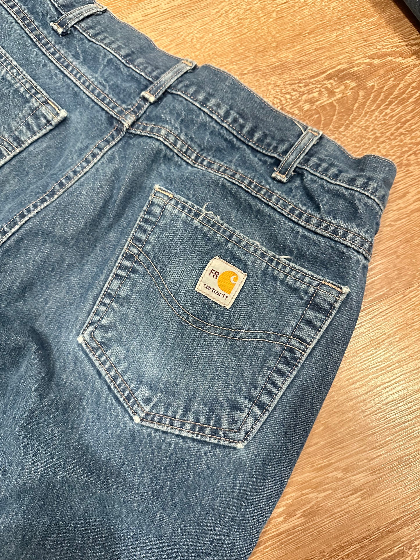 1990s Carhartt FR Denim Jeans (35x32)