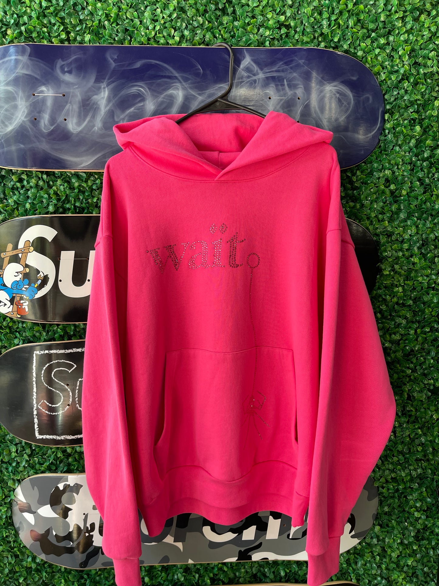Sp5der Hoodie “Wait Pink”