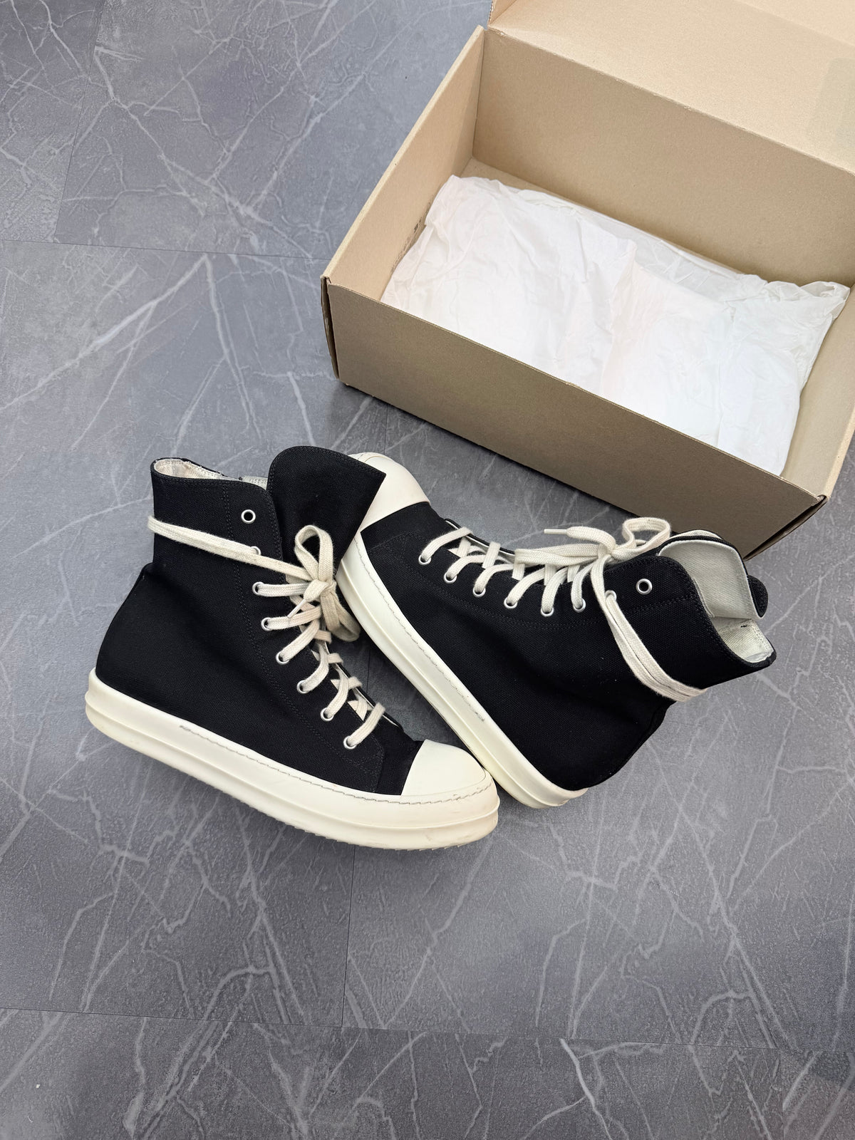 Rick Owens Drkshdw Canvas High Black