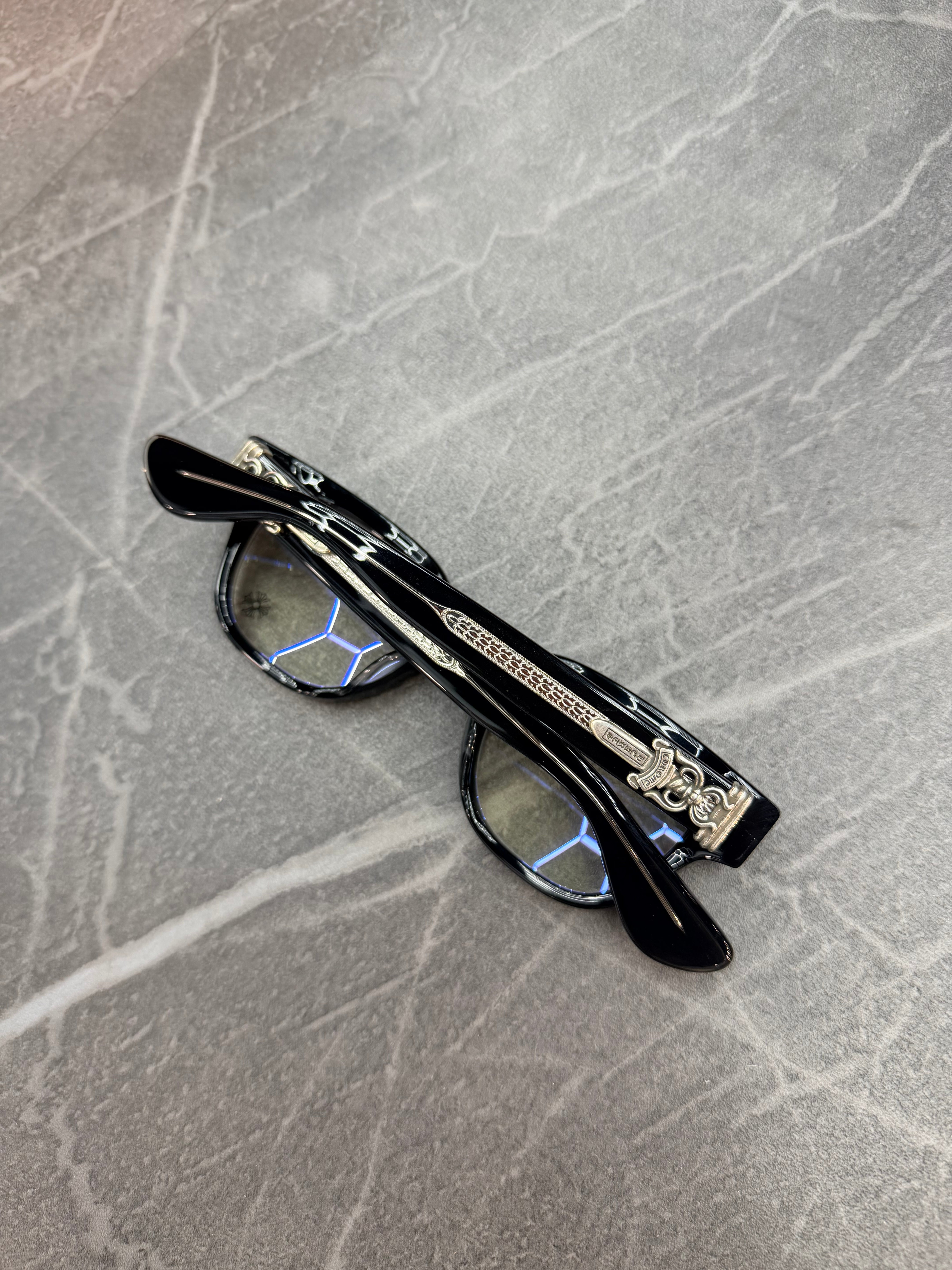 Chrome Hearts Cuntvoluted Black Clear Frame Glasses