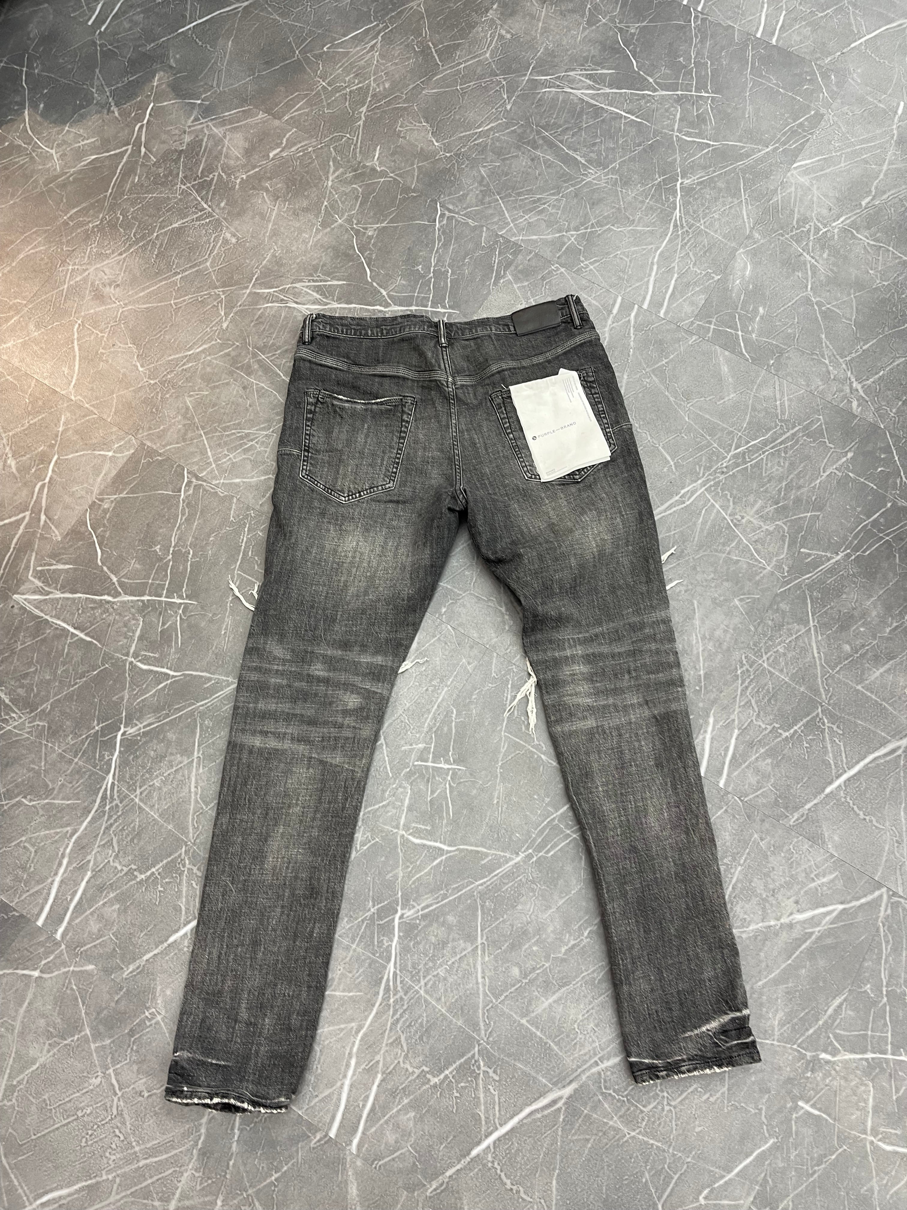 Purple Brand Jeans Knee Rips Black (32)